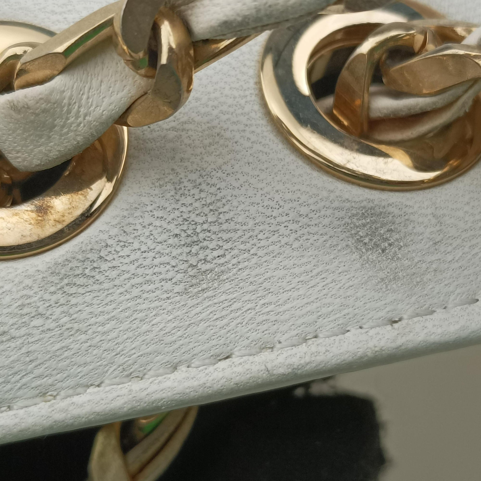 Pre-owned VERSACE Greek Key Embossed Flap Yellow Patent  shoulderbag | stylenewstar