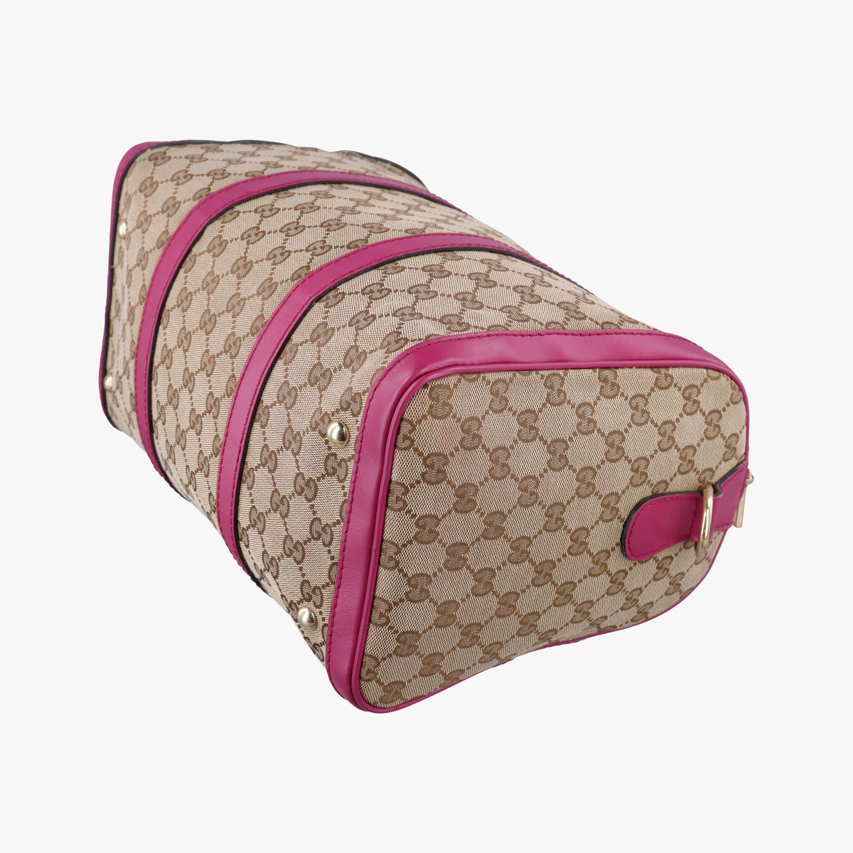 Pre-owned Gucci Sherry Line beige×rose Canvas×Leather 247205 shoulderbag | stylenewstar