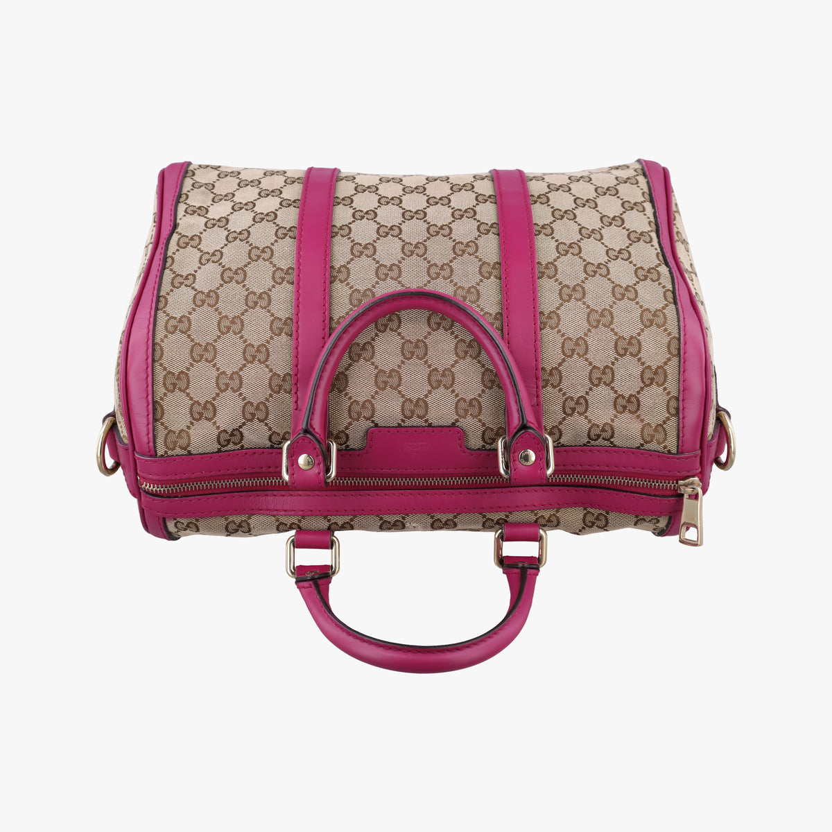 Pre-owned Gucci Sherry Line beige×rose Canvas×Leather 247205 shoulderbag | stylenewstar