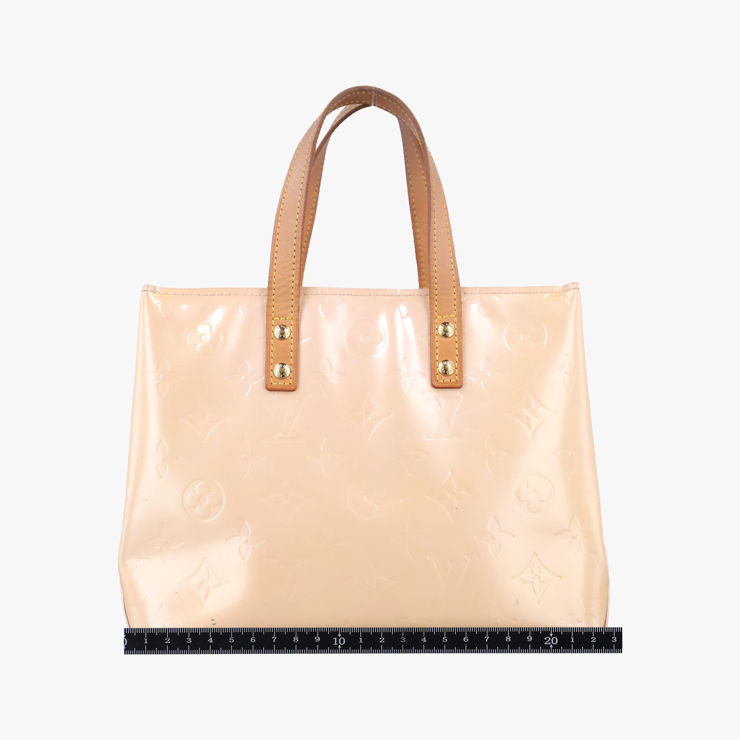 Pre-owned Louis Vuitton Reade PM Beige Vernis M91144 handbag | stylenewstar