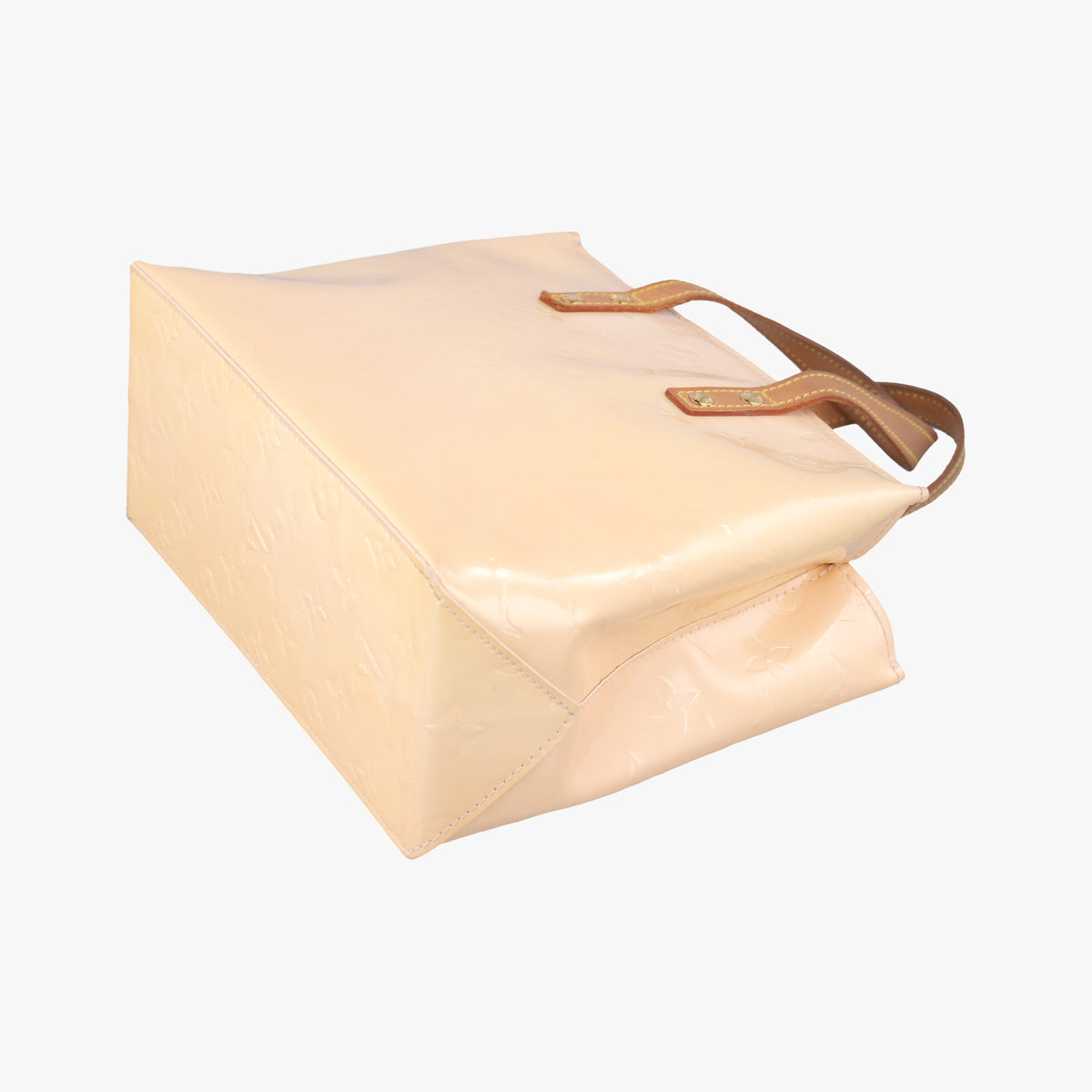Pre-owned Louis Vuitton Reade PM Beige Vernis M91144 handbag | stylenewstar