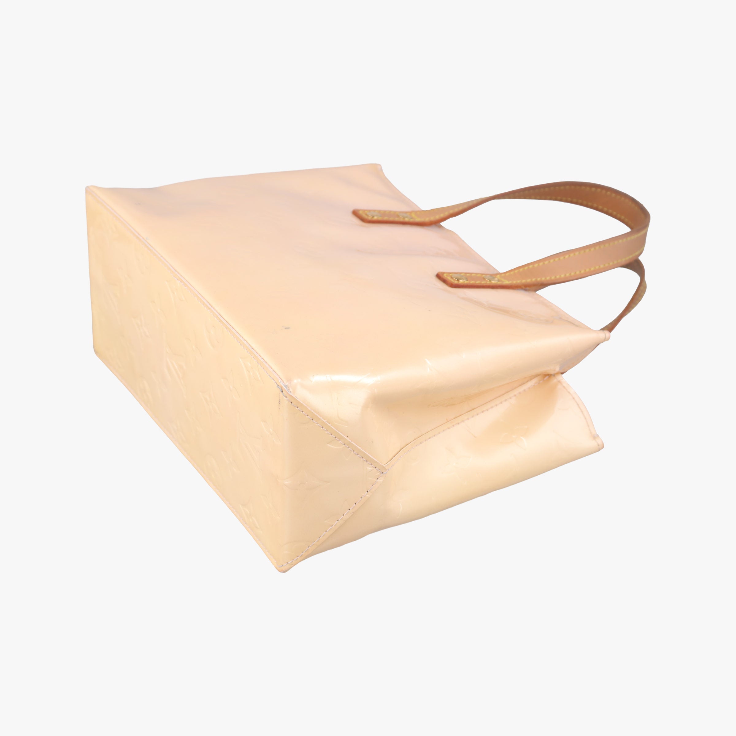 Pre-owned Louis Vuitton Reade PM Beige Vernis M91144 handbag | stylenewstar
