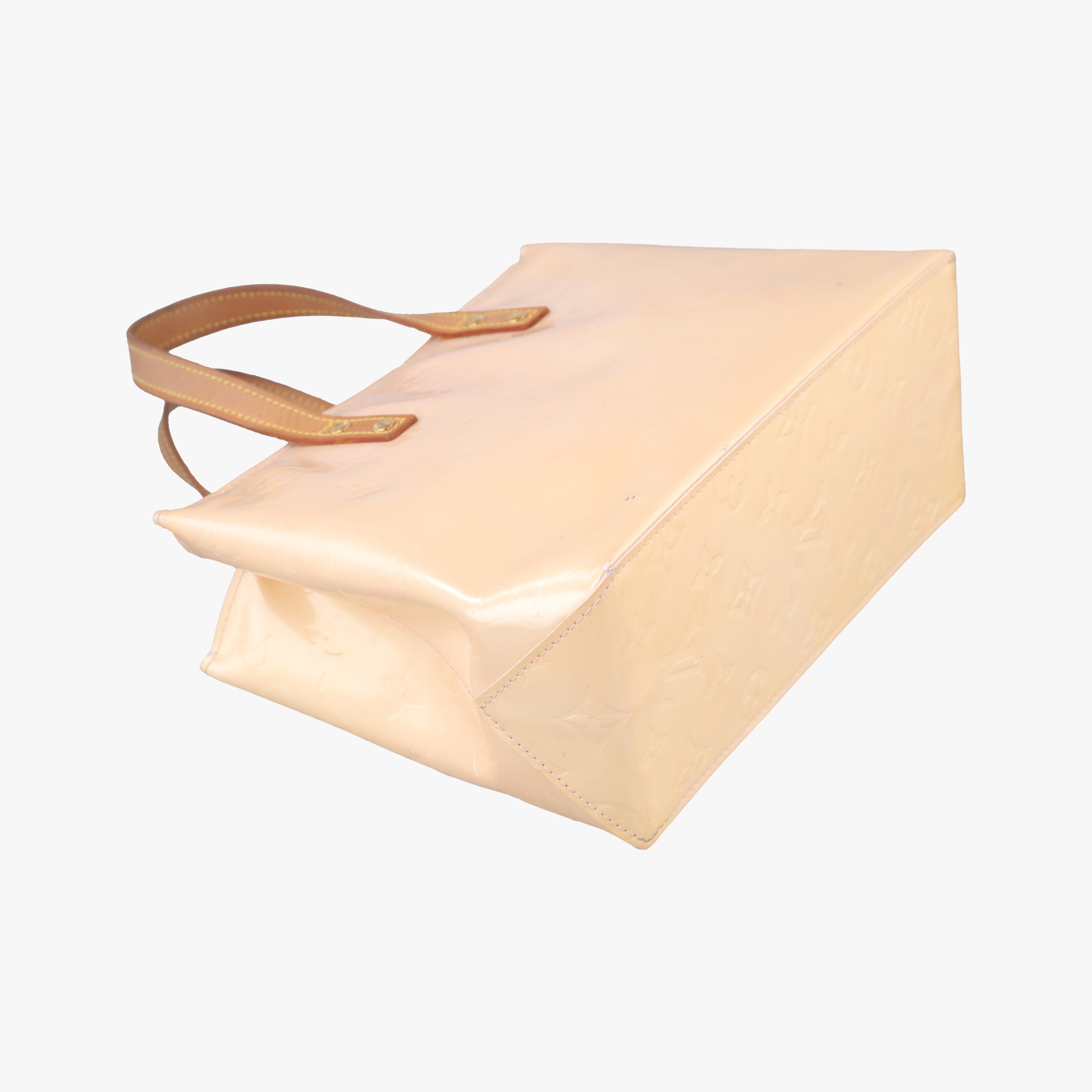 Pre-owned Louis Vuitton Reade PM Beige Vernis M91144 handbag | stylenewstar