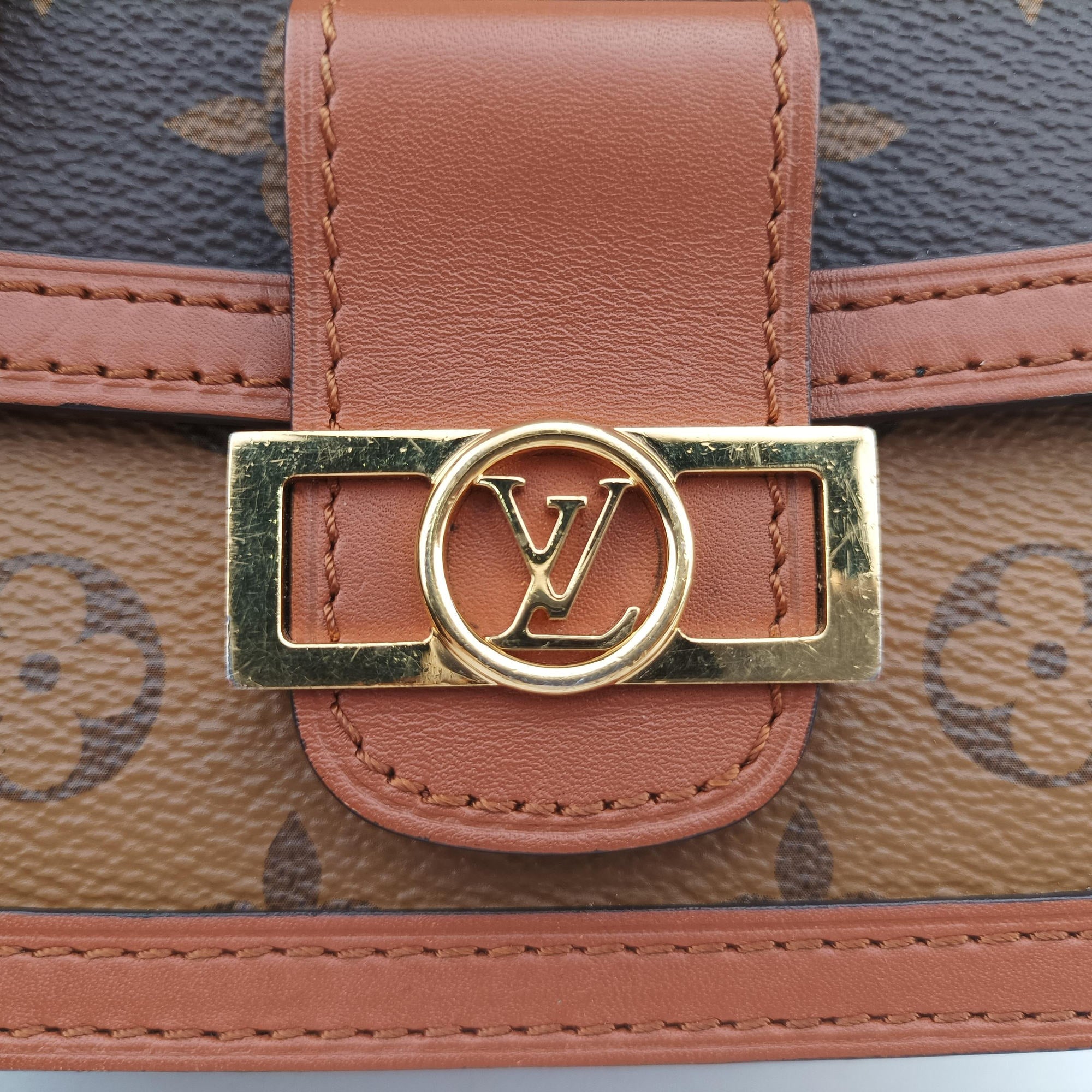 Pre-owned Louis Vuitton DAUPHINE　BB brown Monogram Canvas M68621 shoulderbag | stylenewstar