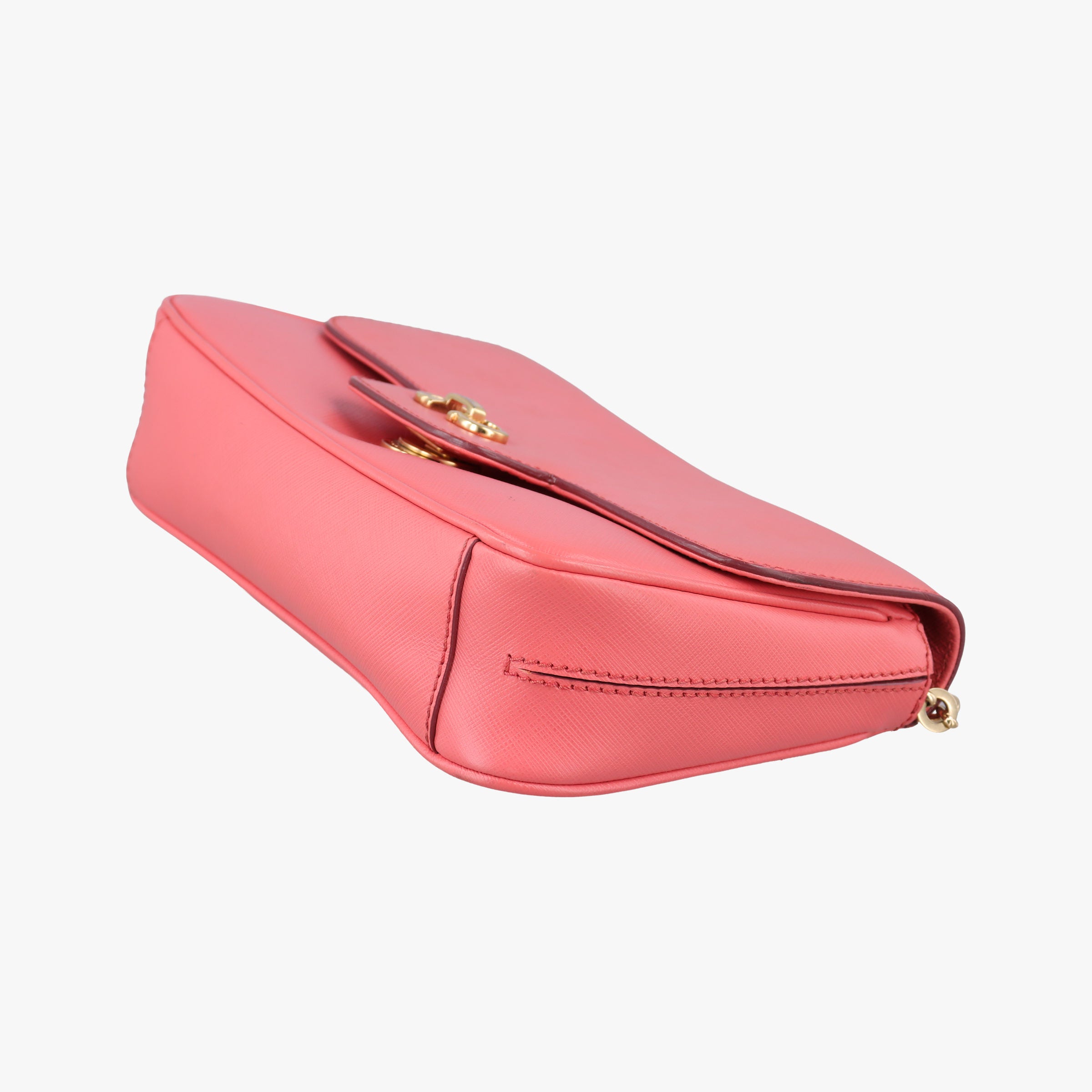Pre-owned Ferragamo Gancini Pink Leather  shoulderbag | stylenewstar