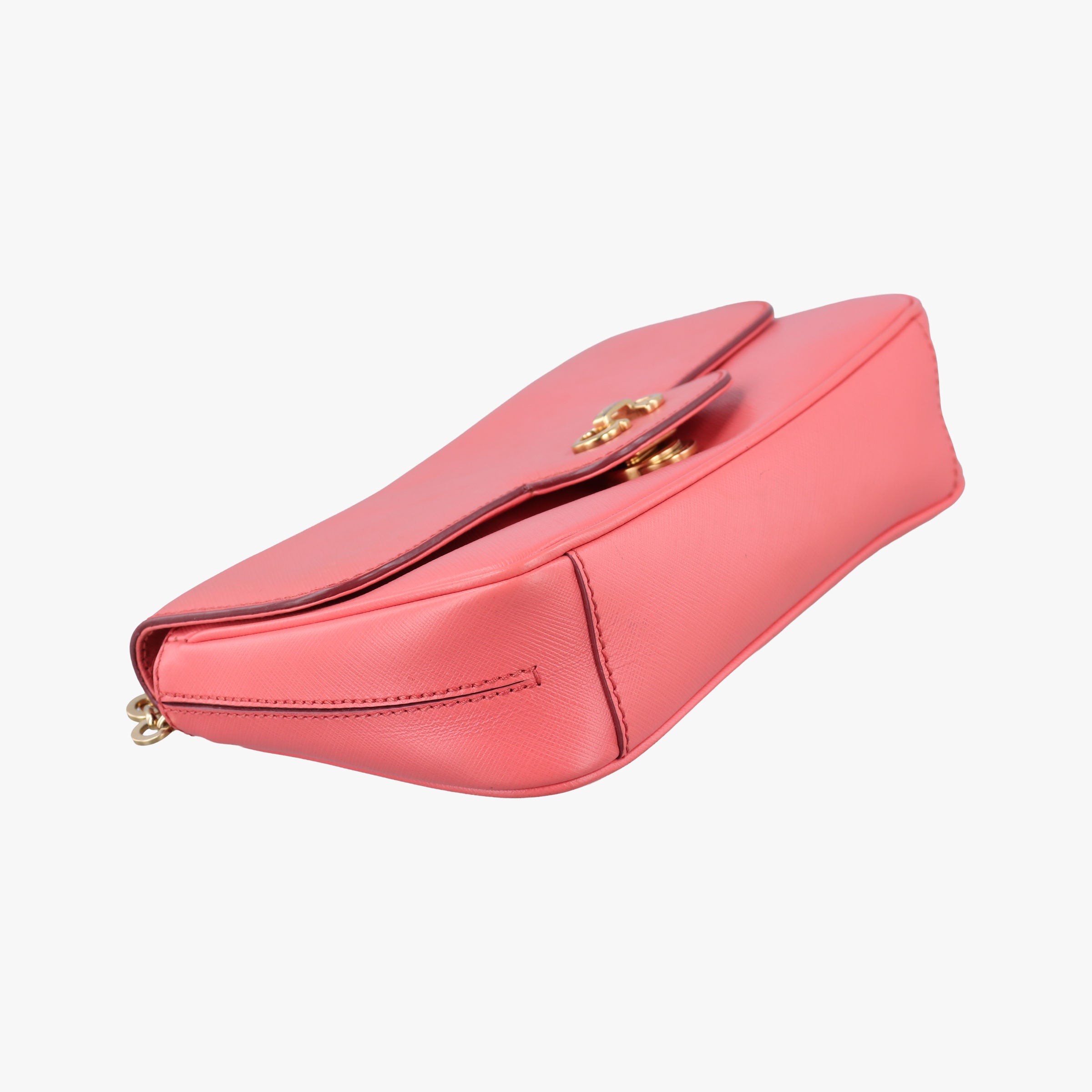 Pre-owned Ferragamo Gancini Pink Leather  shoulderbag | stylenewstar