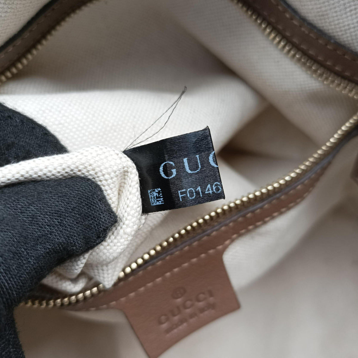 Pre-owned Gucci GG SUPREME DOME BEIGE×BROWN PVC coated canvas×Leather 309617 shoulderbag | stylenewstar