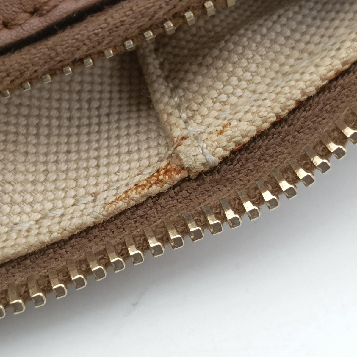 Pre-owned Gucci GG SUPREME DOME BEIGE×BROWN PVC coated canvas×Leather 309617 shoulderbag | stylenewstar
