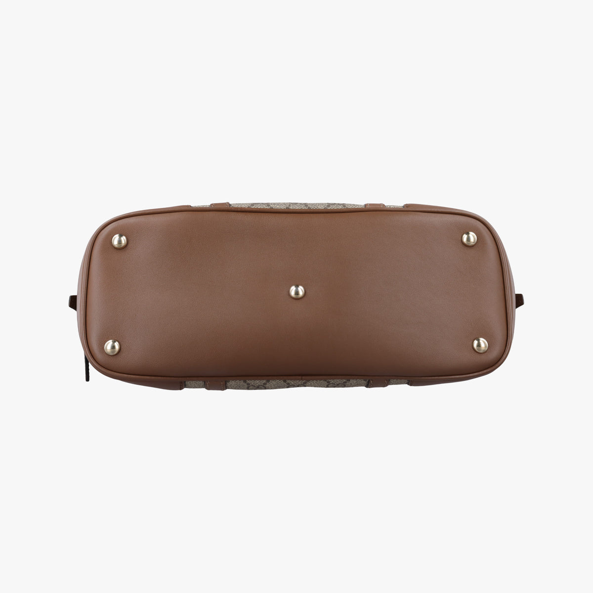 Pre-owned Gucci GG SUPREME DOME BEIGE×BROWN PVC coated canvas×Leather 309617 shoulderbag | stylenewstar