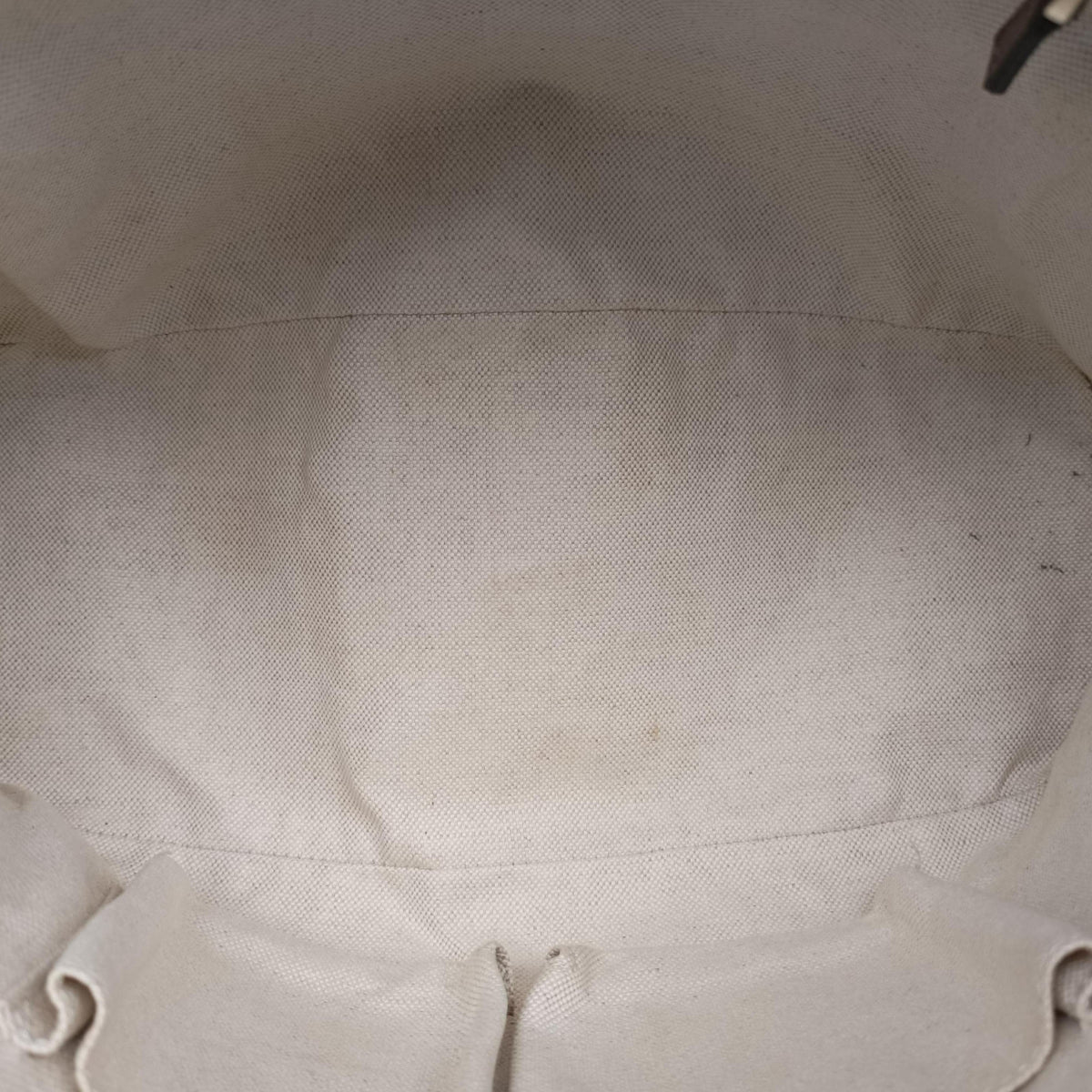 Pre-owned Gucci GG SUPREME DOME BEIGE×BROWN PVC coated canvas×Leather 309617 shoulderbag | stylenewstar