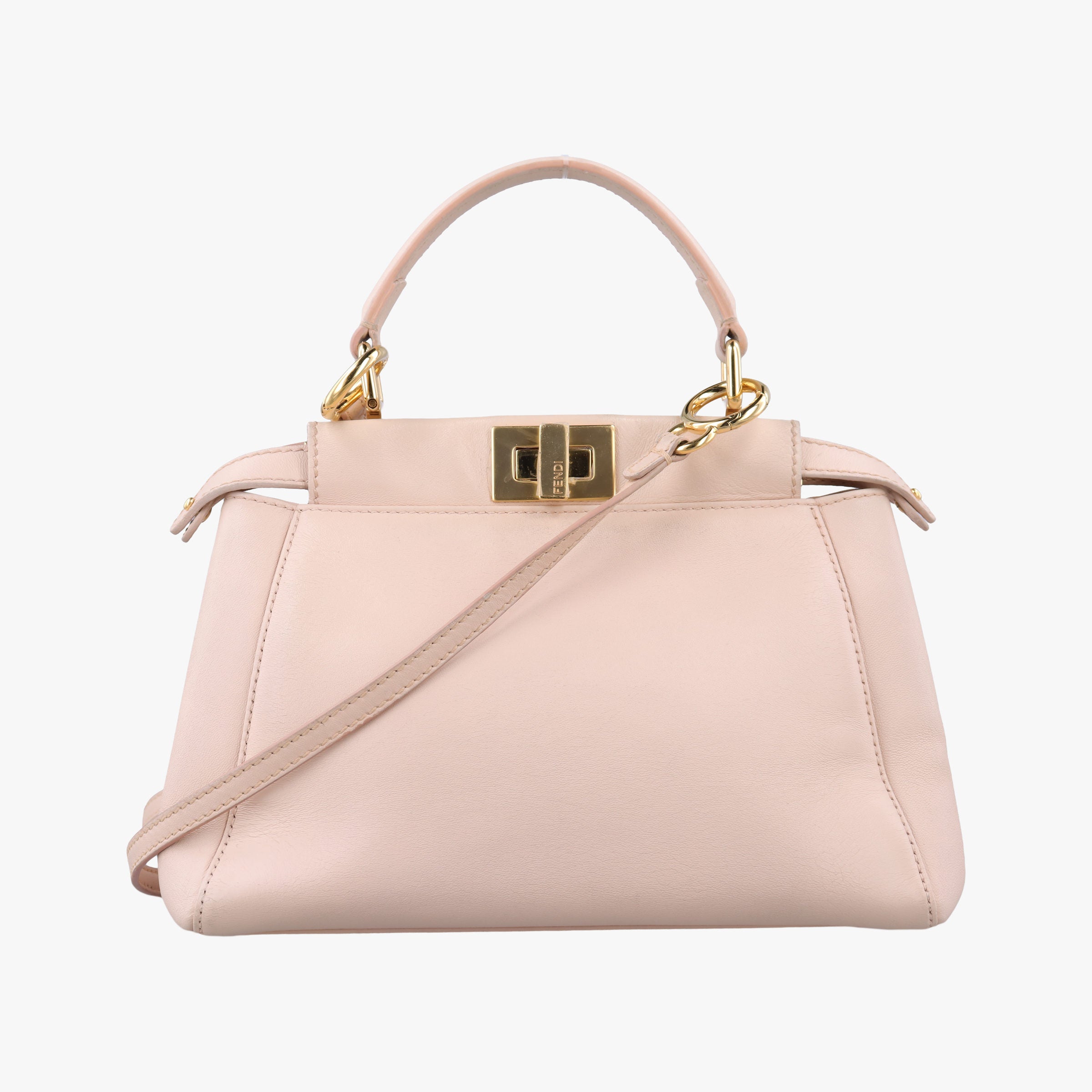 Pre-owned Fendi PEEKABOO Pink Leather 8BN244 shoulderbag | stylenewstar