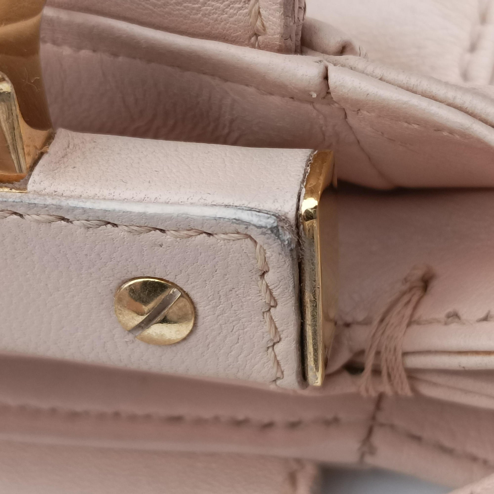 Pre-owned Fendi PEEKABOO Pink Leather 8BN244 shoulderbag | stylenewstar