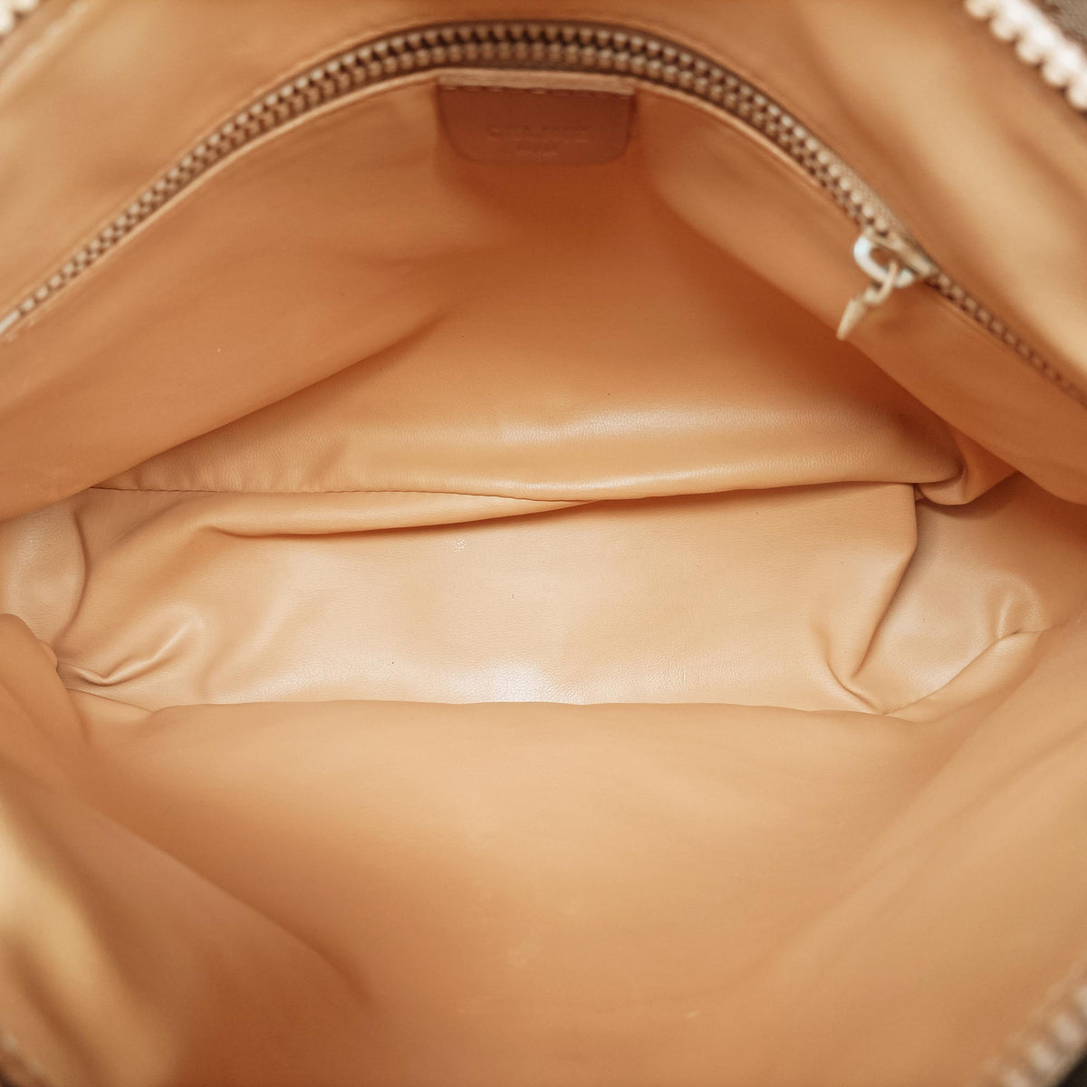 Pre-owned Celine Macadam pattern Beige×brown PVC-coated canvas×leather  handbag | stylenewstar
