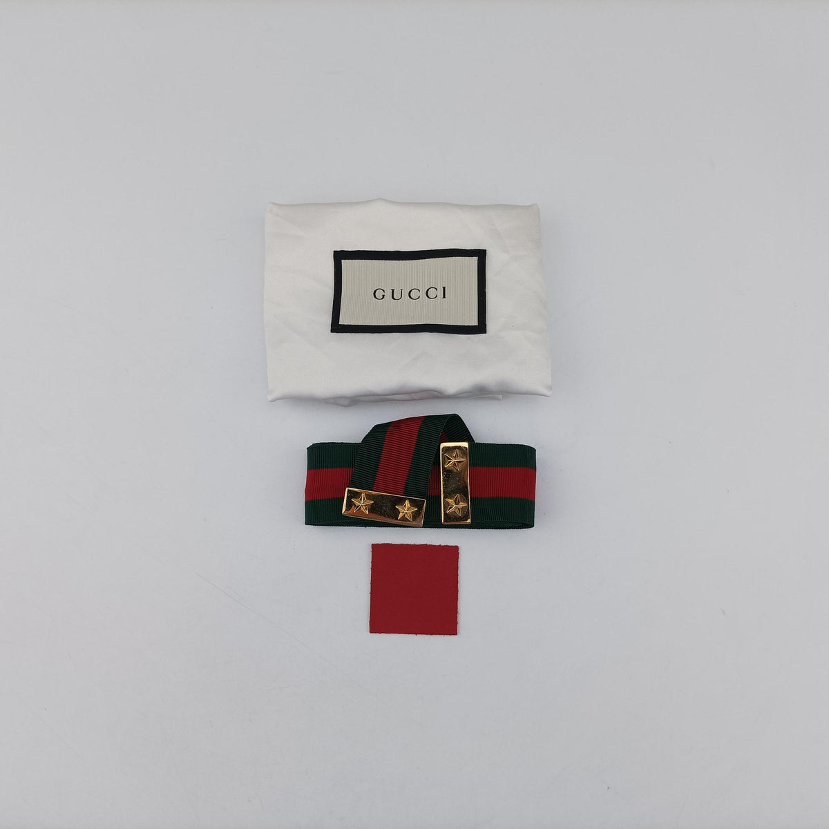 Pre-owned Gucci Sylvie Red×navy Leather 421882 shoulderbag | stylenewstar