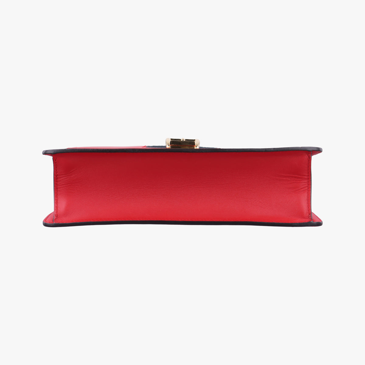 Pre-owned Gucci Sylvie Red×navy Leather 421882 shoulderbag | stylenewstar