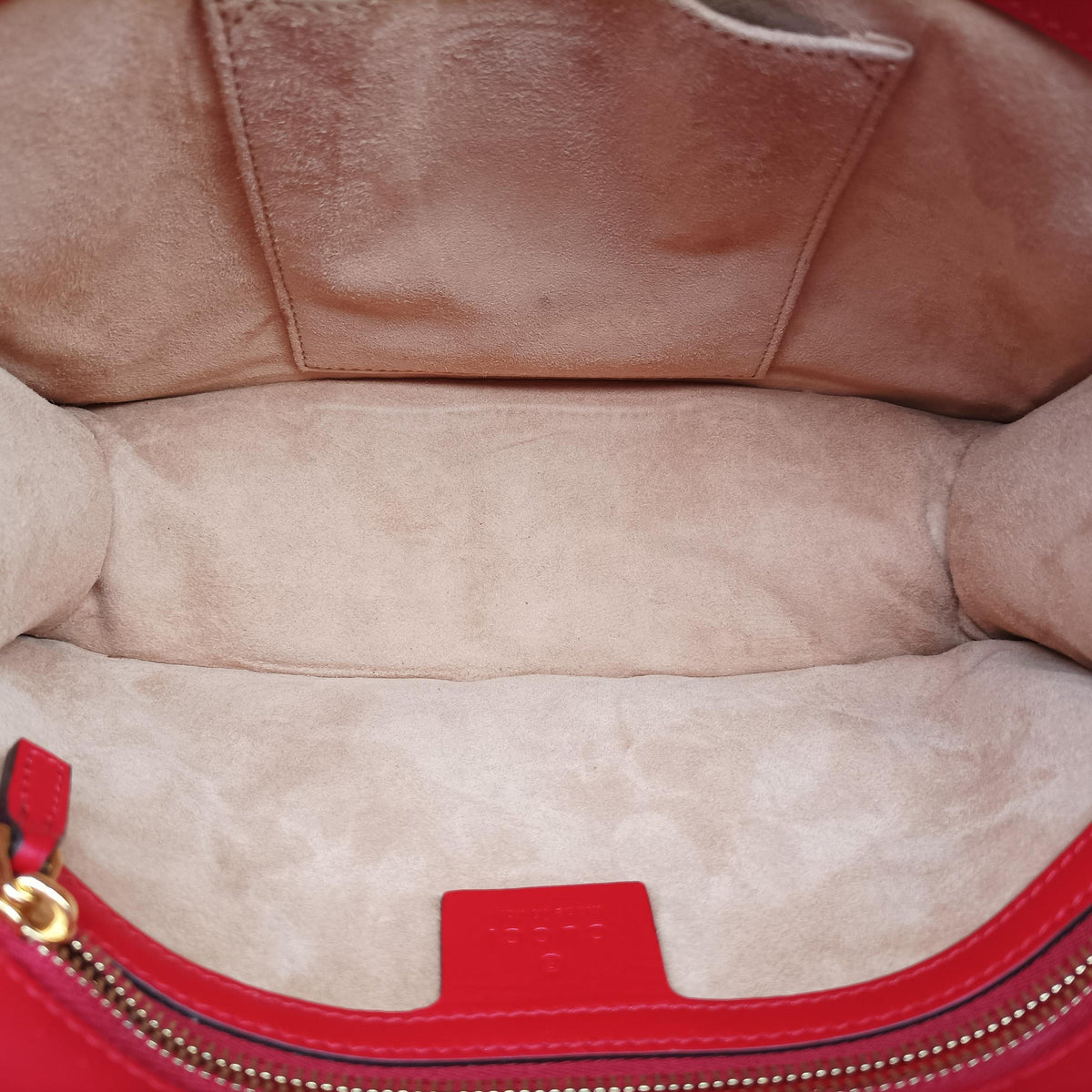 Pre-owned Gucci Sylvie Red×navy Leather 421882 shoulderbag | stylenewstar