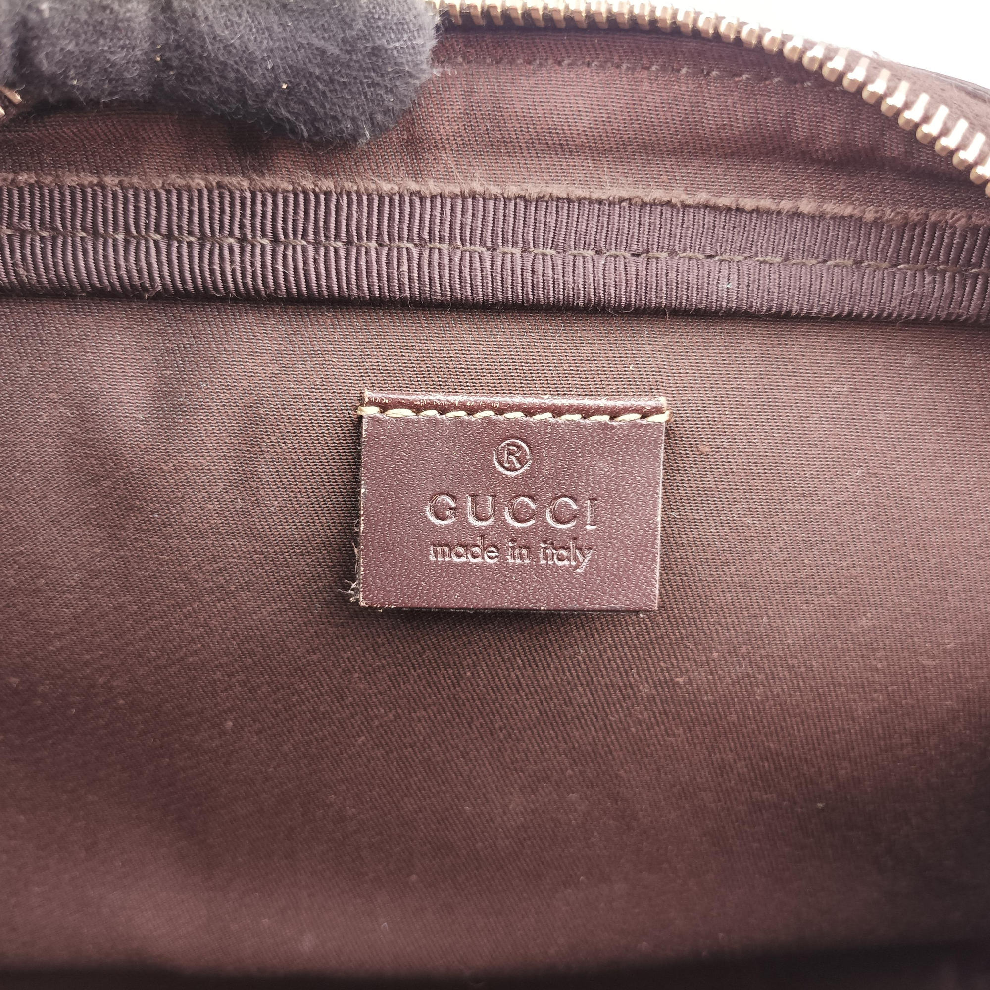 Pre-owned Gucci GG Supreme Beige x Brown PVC coated canvas 201755 clutchbag | stylenewstar