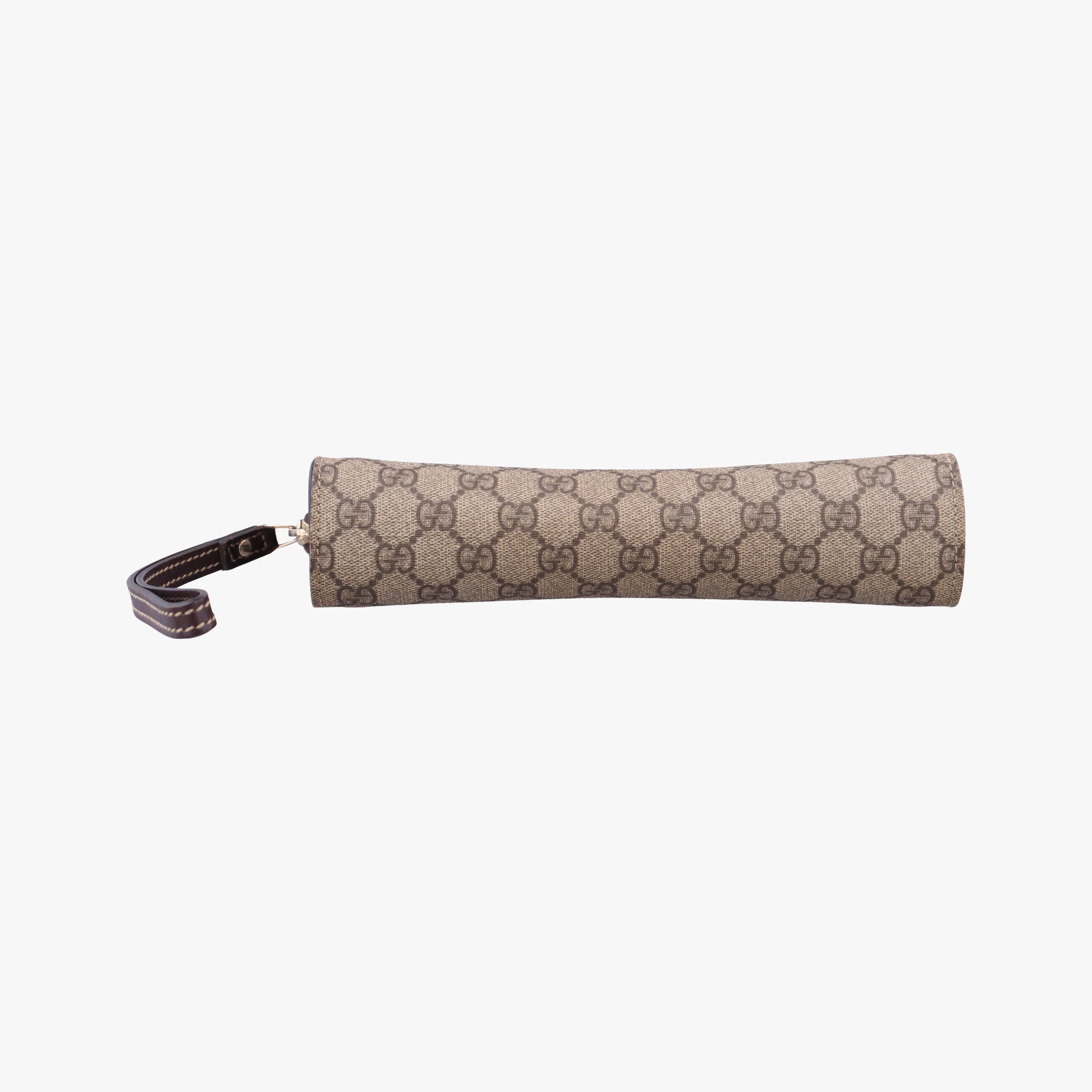 Pre-owned Gucci GG Supreme Beige x Brown PVC coated canvas 201755 clutchbag | stylenewstar