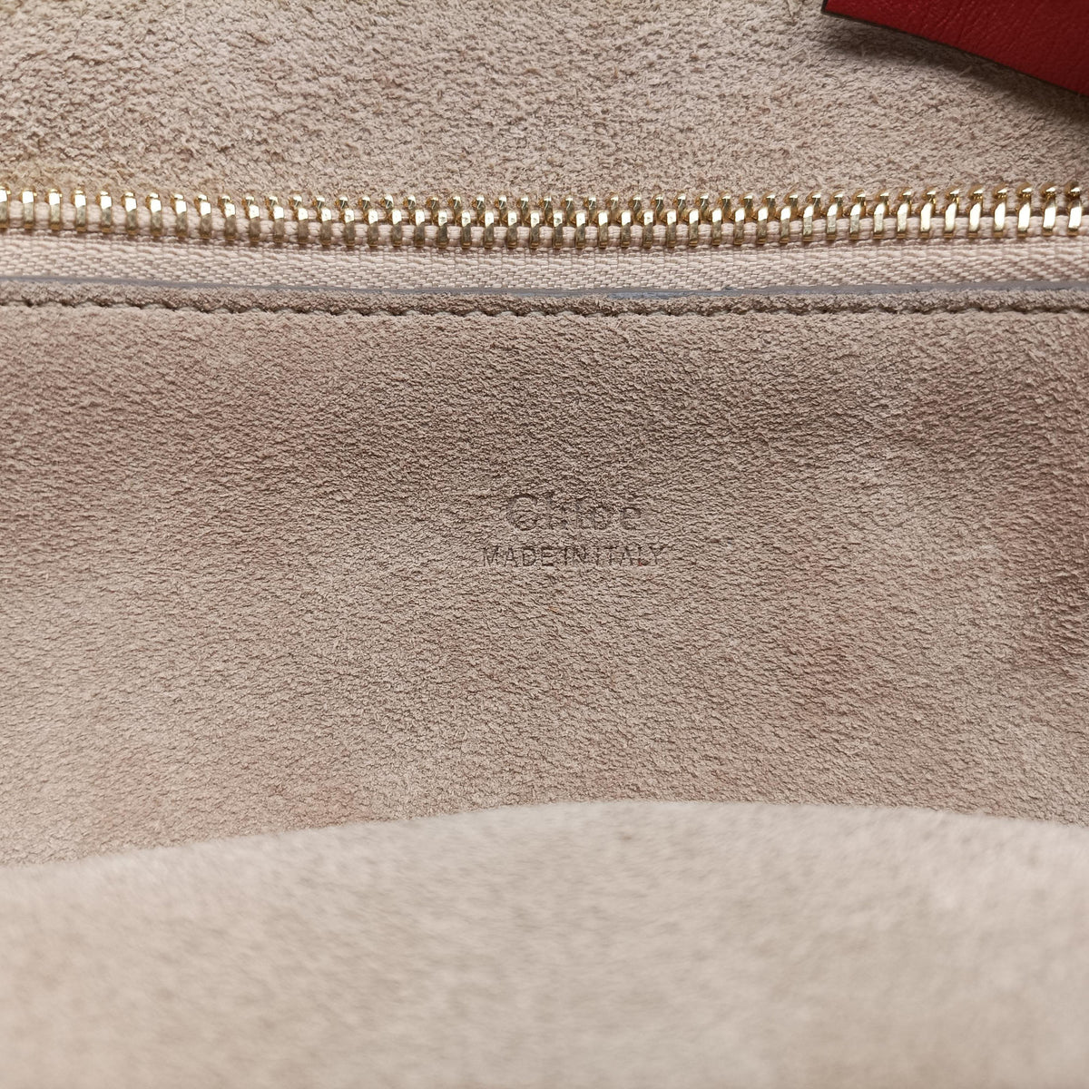 Pre-owned Chloe FAYE Red Leather × suede  shoulderbag | stylenewstar