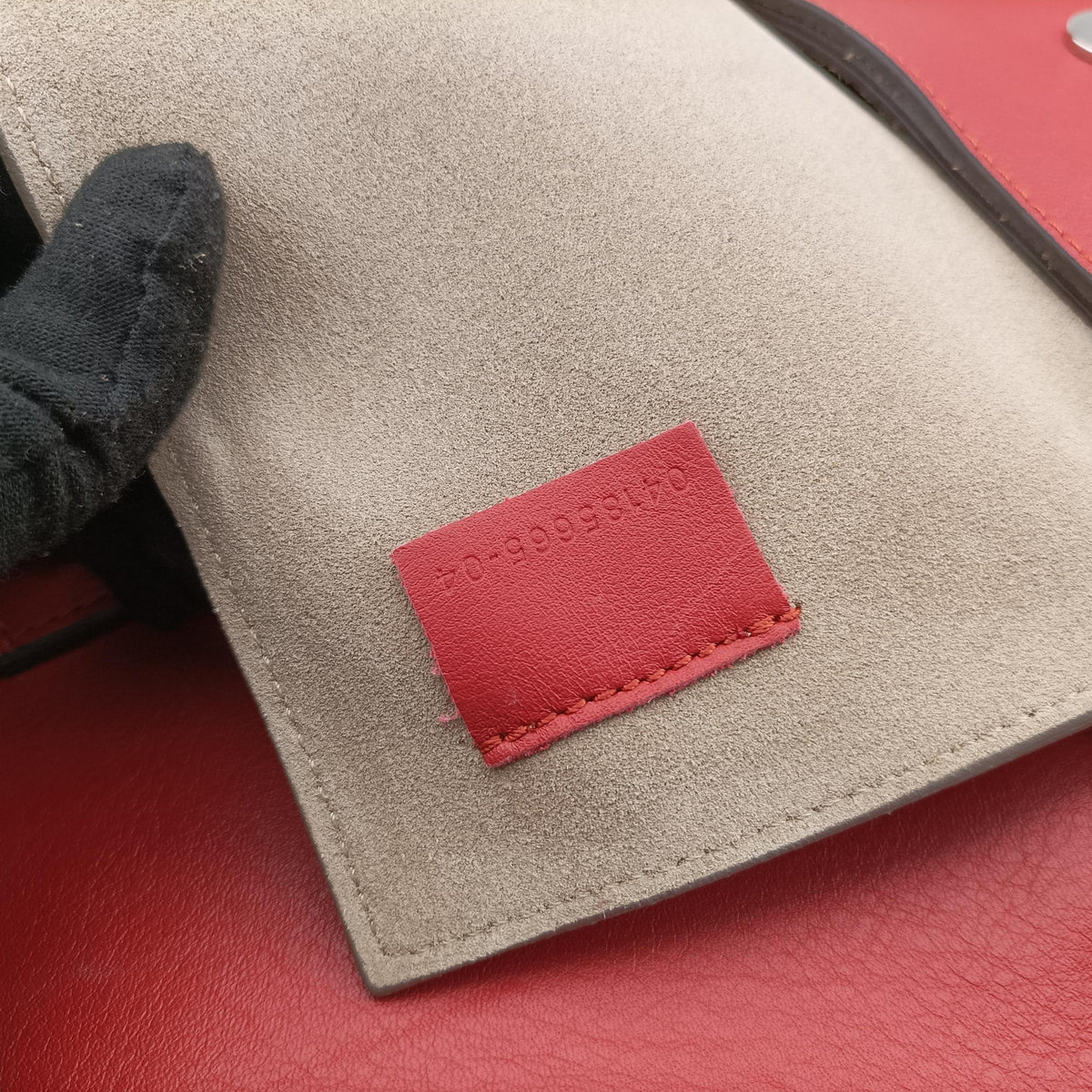 Pre-owned Chloe FAYE Red Leather × suede  shoulderbag | stylenewstar