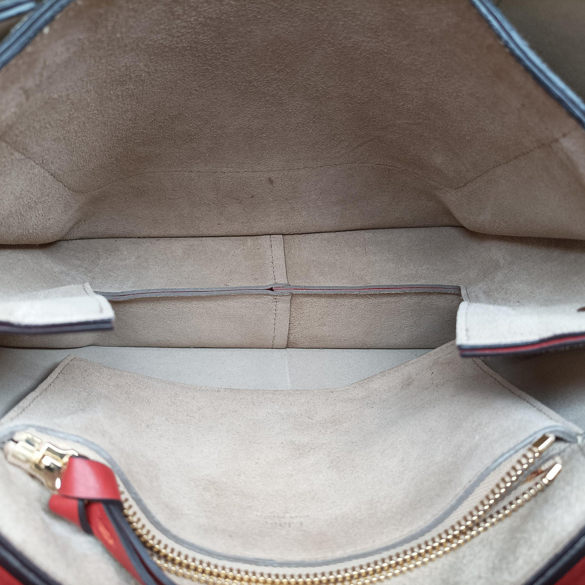 Pre-owned Chloe FAYE Red Leather × suede  shoulderbag | stylenewstar