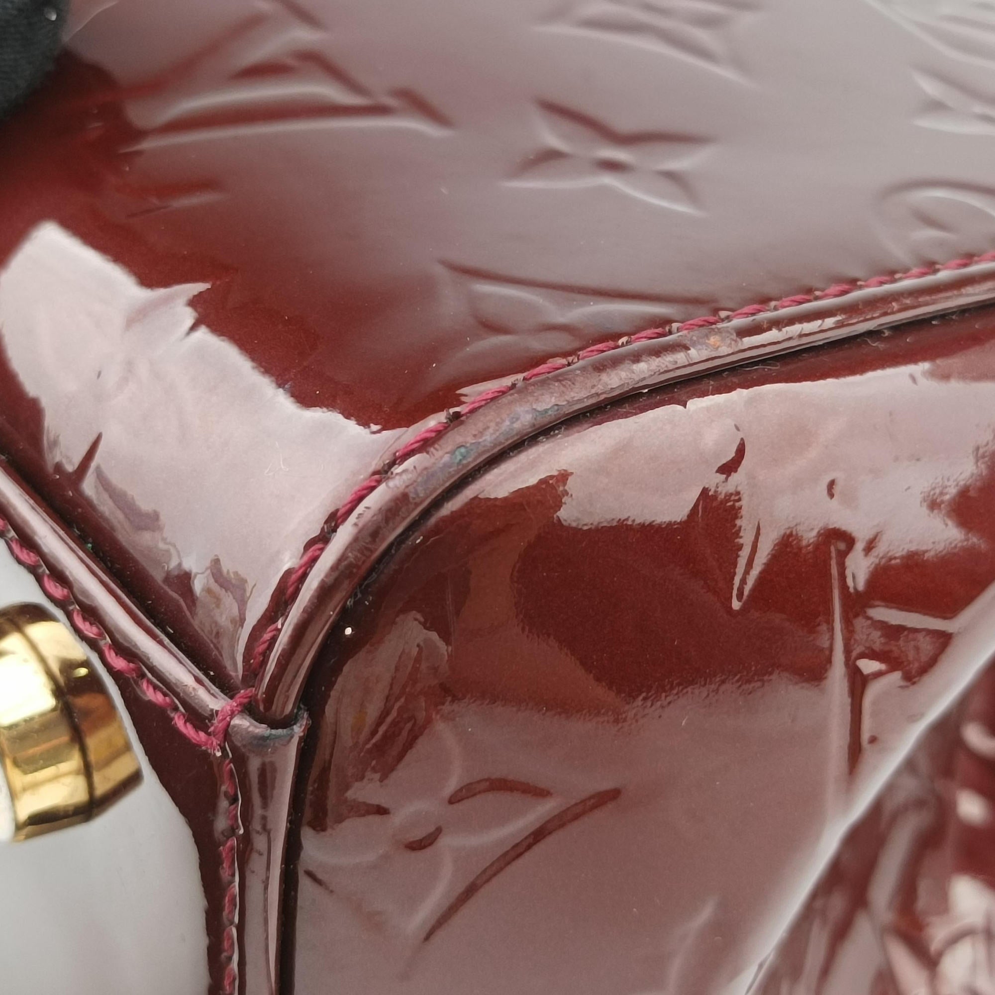 Pre-owned Louis Vuitton Brea MM ROUGE FAUVISTE Vernis M91690 shoulderbag | stylenewstar