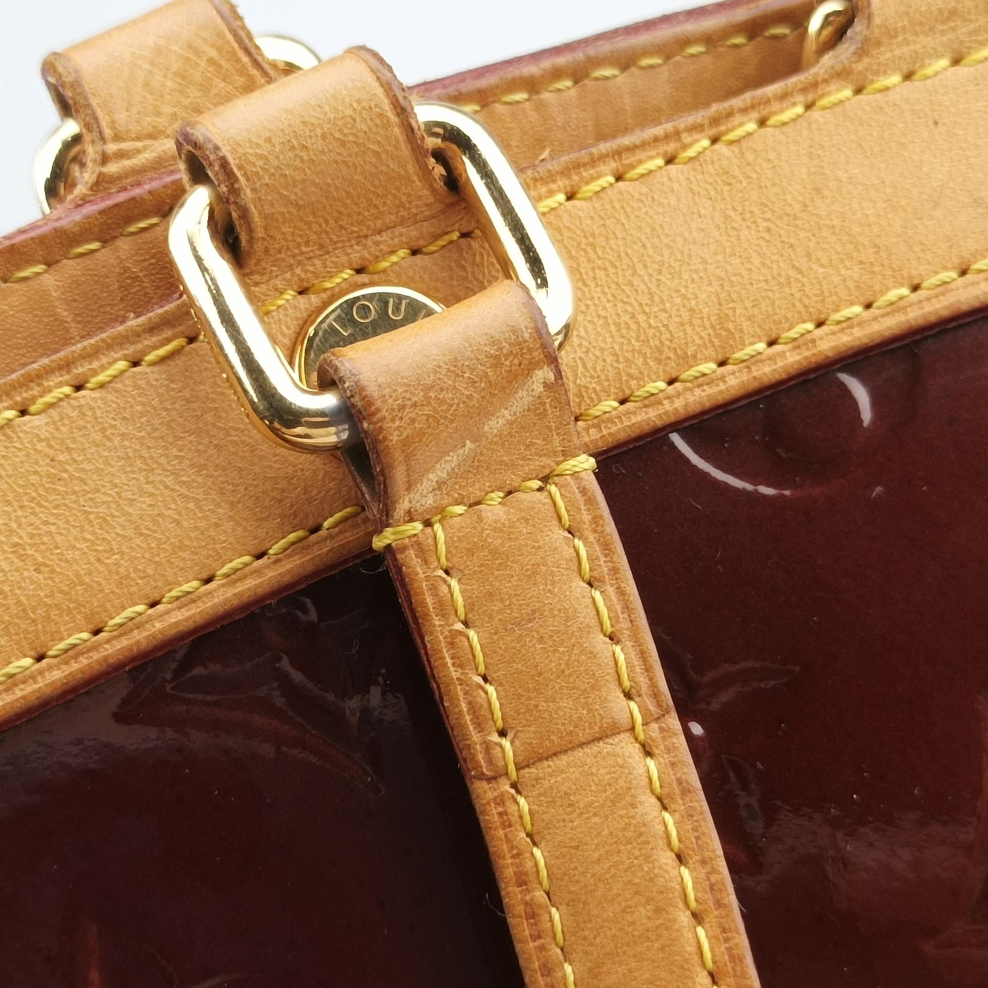 Pre-owned Louis Vuitton Brea MM ROUGE FAUVISTE Vernis M91690 shoulderbag | stylenewstar