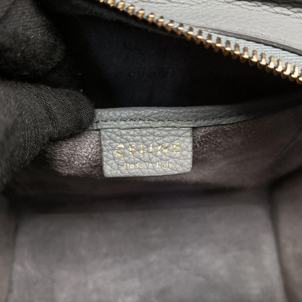 Pre-owned Celine luggage nano shopper Grey Leather  shoulderbag | stylenewstar