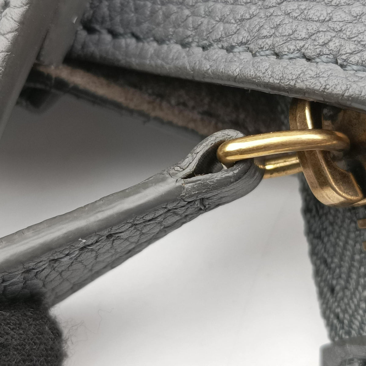 Pre-owned Celine luggage nano shopper Grey Leather  shoulderbag | stylenewstar