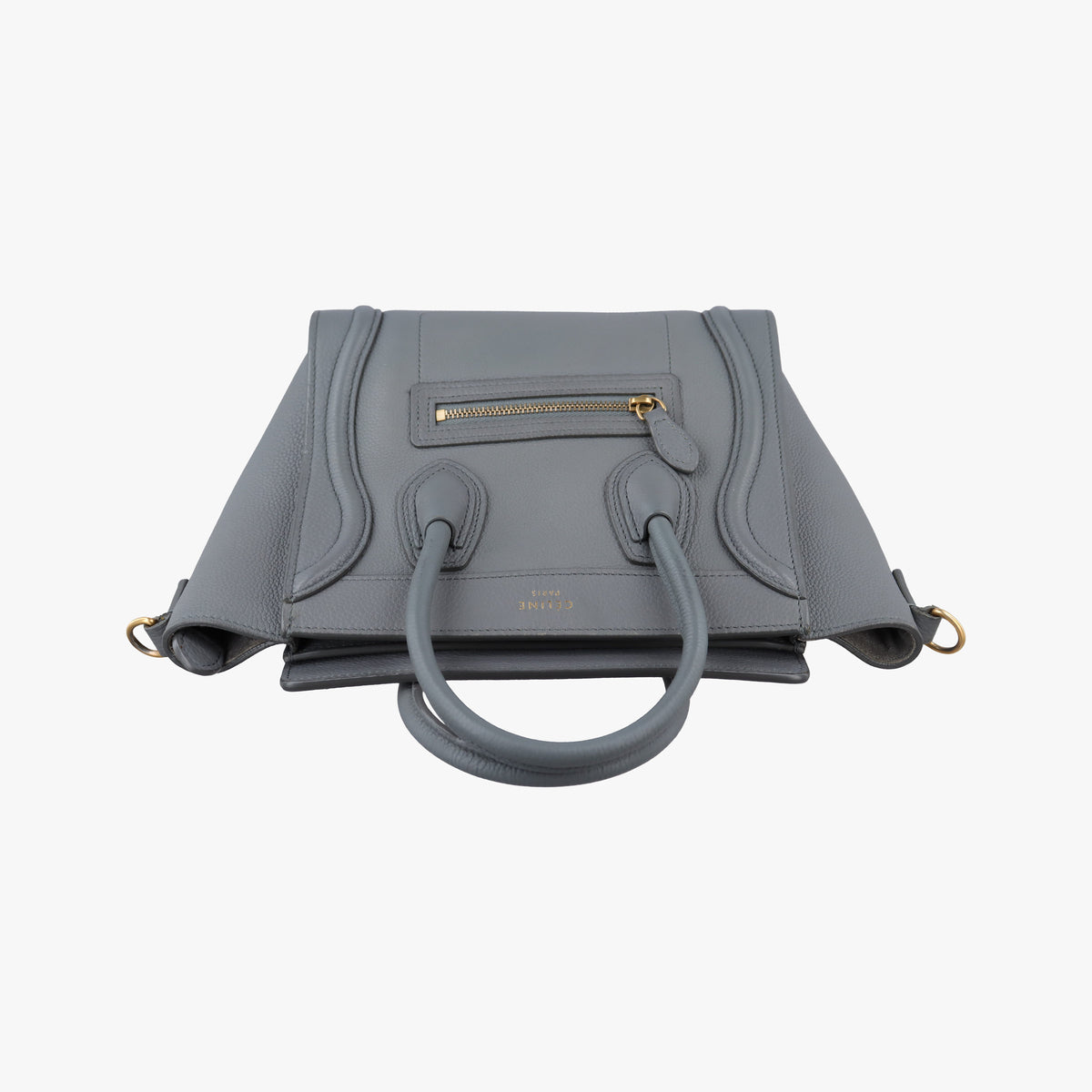 Pre-owned Celine luggage nano shopper Grey Leather  shoulderbag | stylenewstar