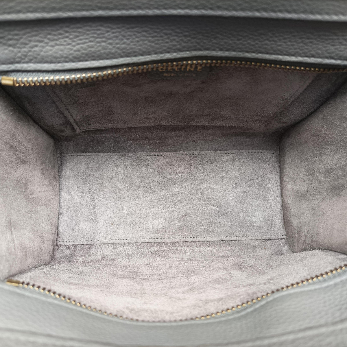 Pre-owned Celine luggage nano shopper Grey Leather  shoulderbag | stylenewstar