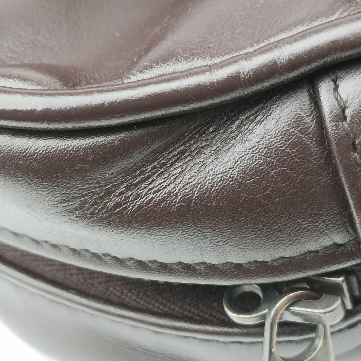 Pre-owned Bottega Veneta Intrecciato Brown Lambskin  shoulderbag | stylenewstar