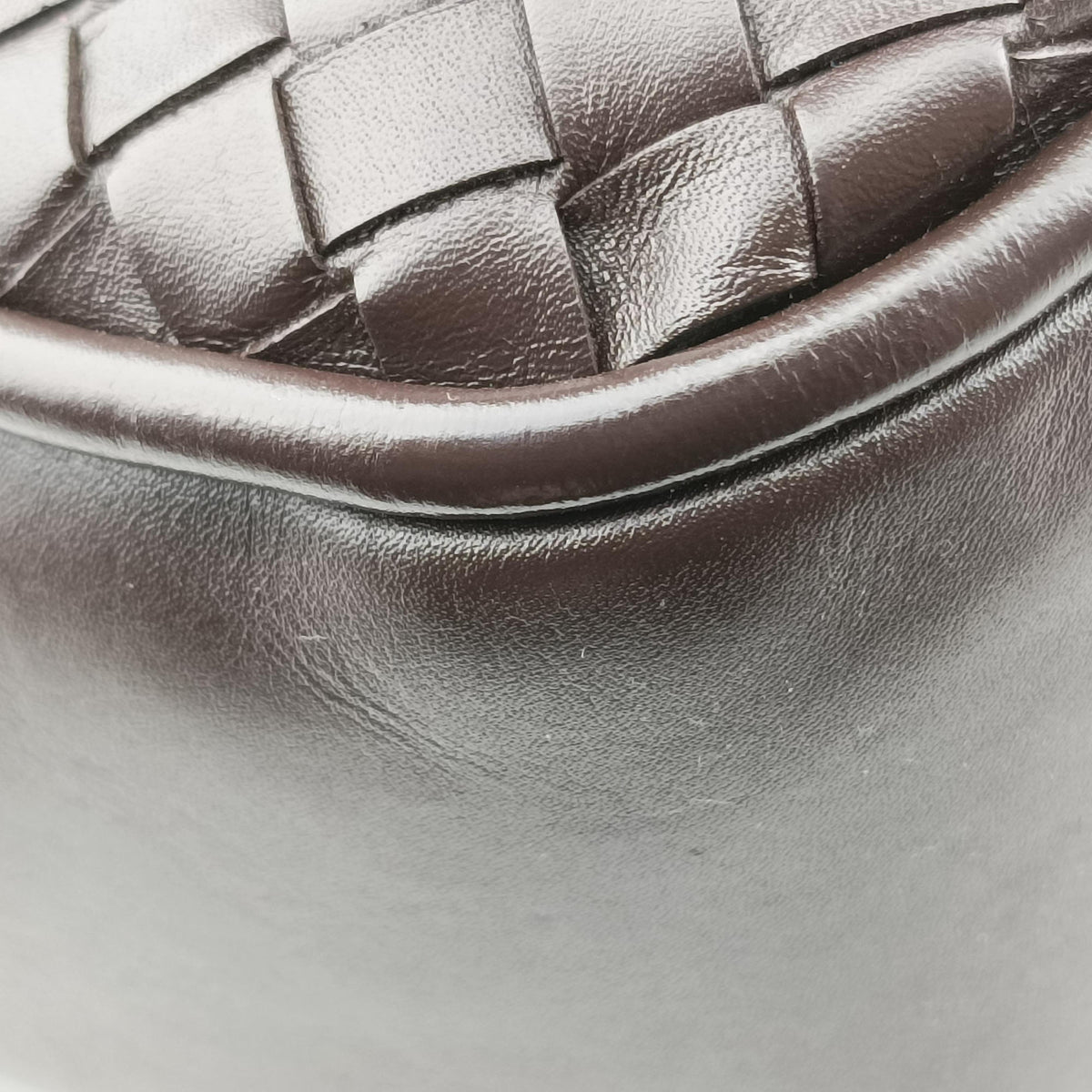 Pre-owned Bottega Veneta Intrecciato Brown Lambskin  shoulderbag | stylenewstar