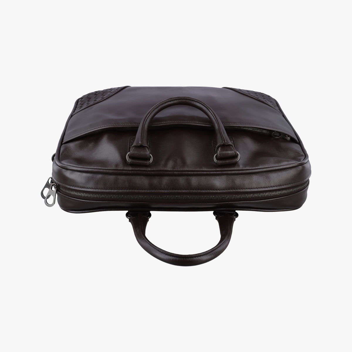 Pre-owned Bottega Veneta Intrecciato Brown Lambskin  shoulderbag | stylenewstar