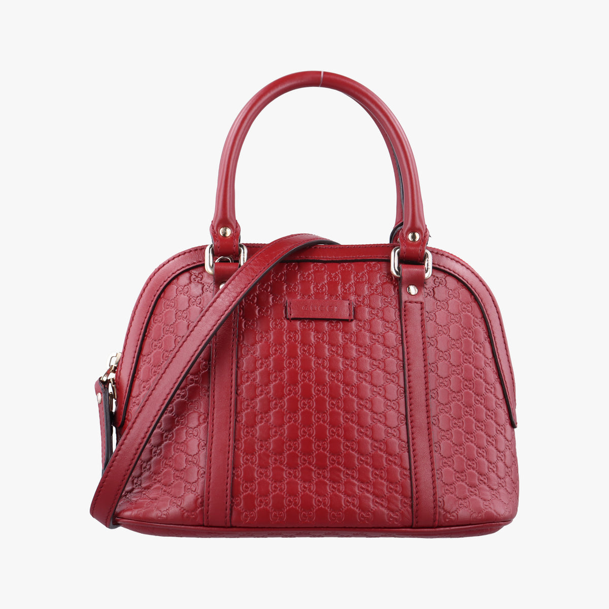 Pre-owned Gucci Microguccissima Red Leather 449654 shoulderbag | stylenewstar
