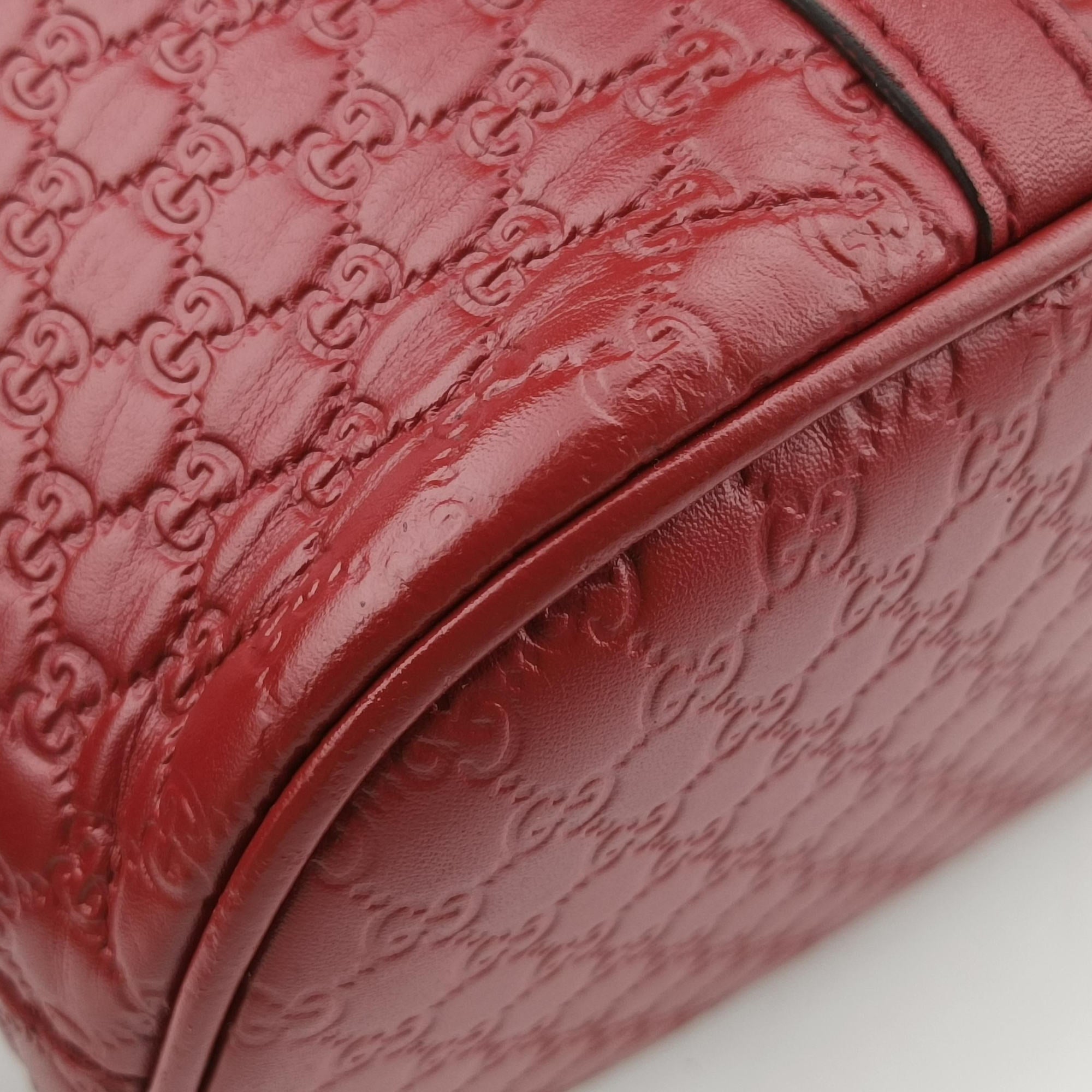 Pre-owned Gucci Microguccissima Red Leather 449654 shoulderbag | stylenewstar