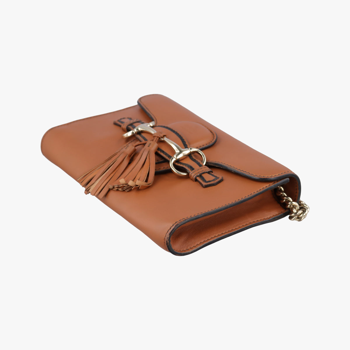 Pre-owned Gucci Emily Camel Leather 283063 shoulderbag | stylenewstar