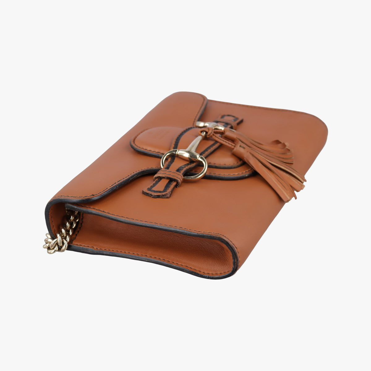 Pre-owned Gucci Emily Camel Leather 283063 shoulderbag | stylenewstar