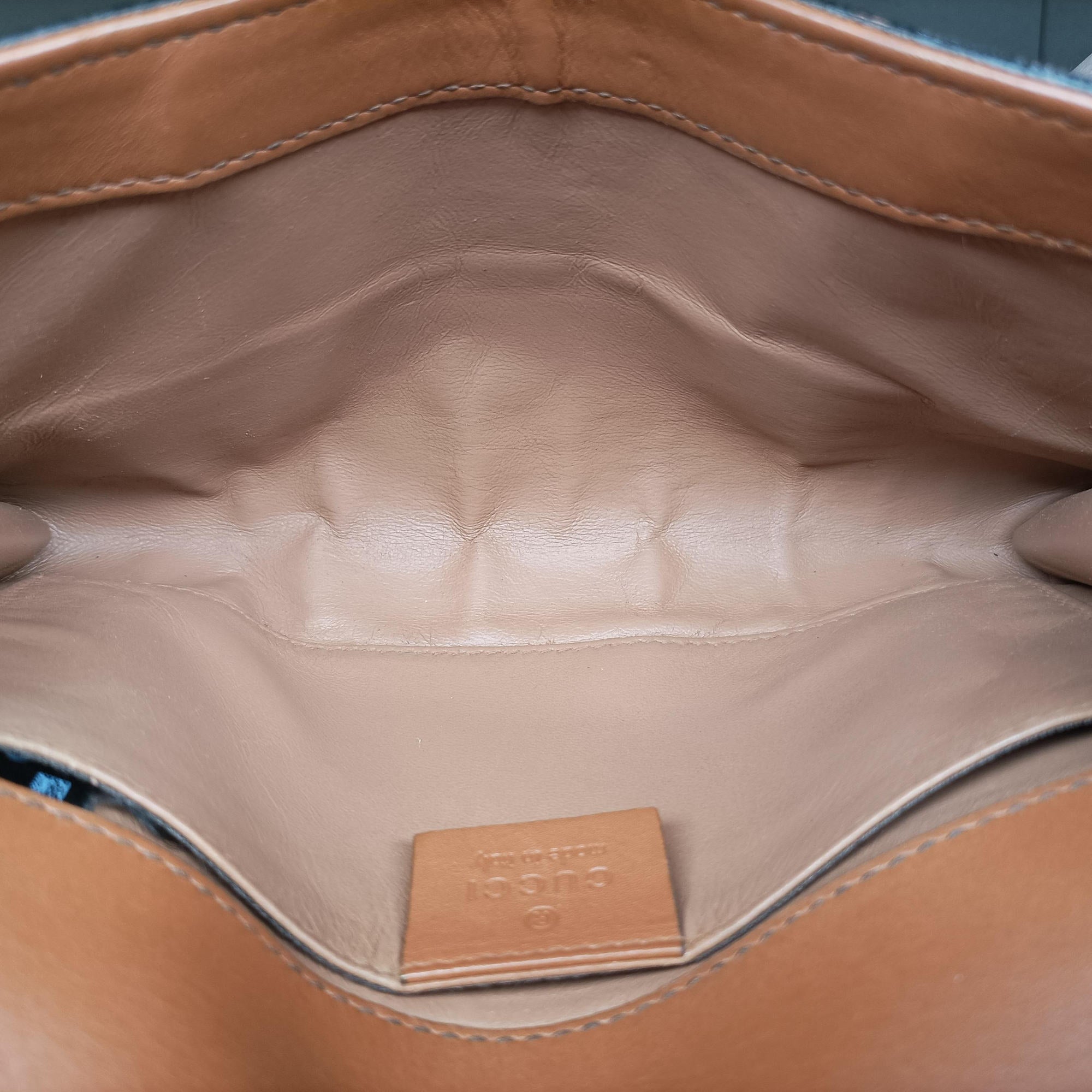 Pre-owned Gucci Emily Camel Leather 283063 shoulderbag | stylenewstar