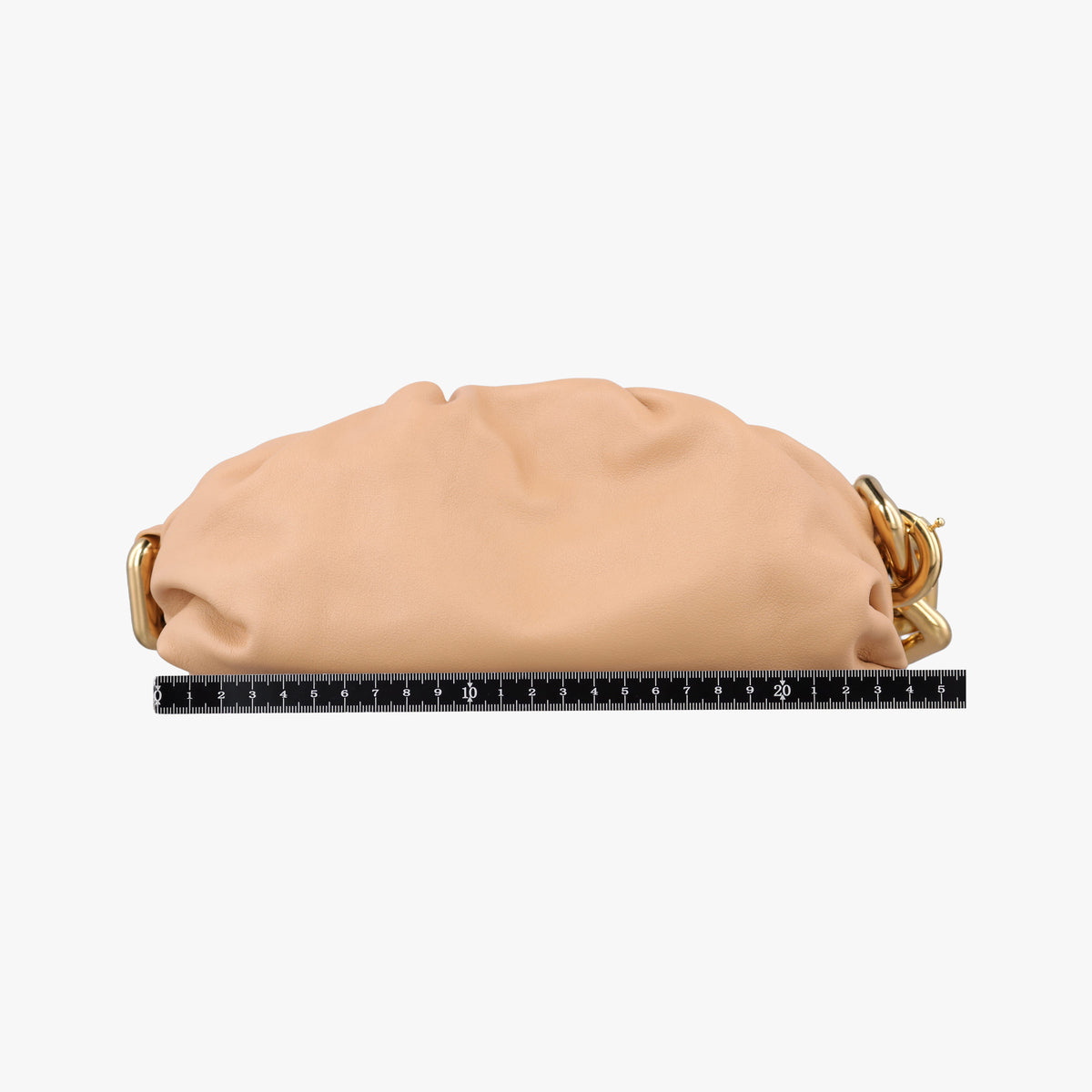 Pre-owned Bottega Veneta The Chain Pouch Camel lambskin  shoulderbag | stylenewstar