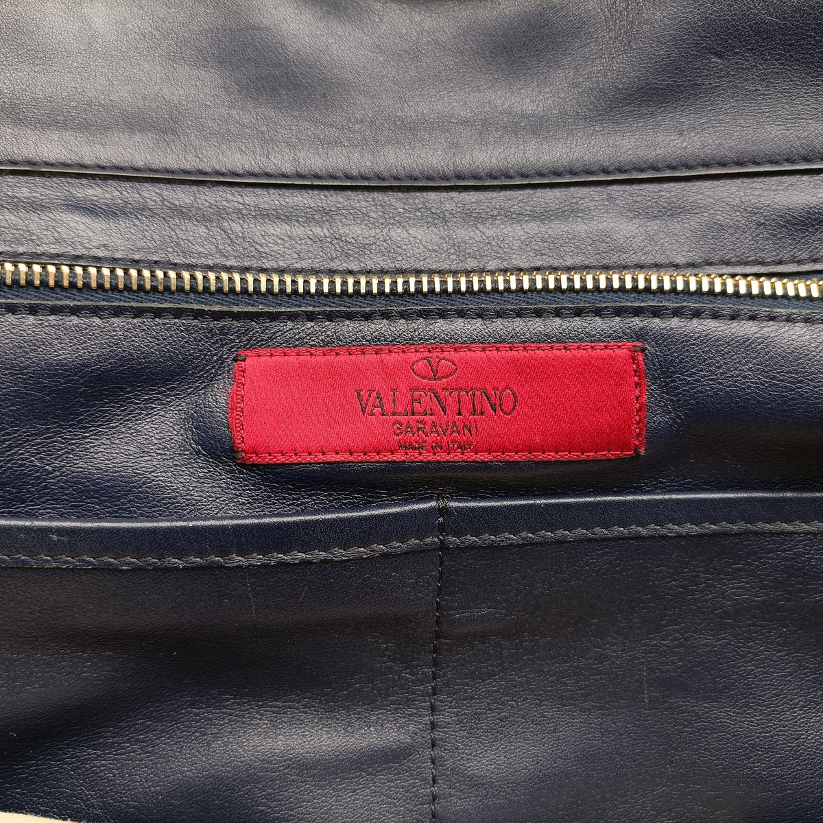 Pre-owned Valentino Rockstud Blue Leather  shoulderbag | stylenewstar