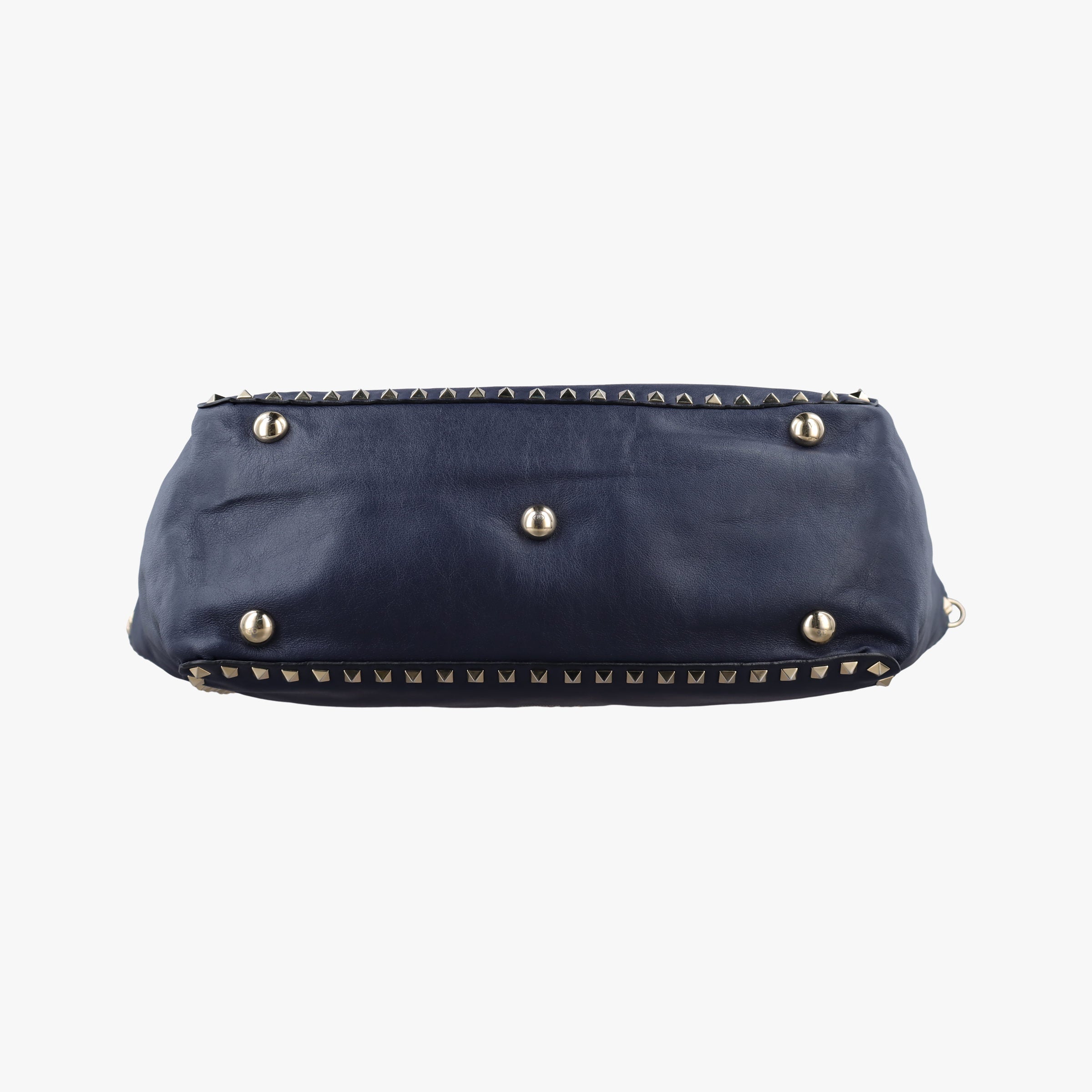 Pre-owned Valentino Rockstud Blue Leather  shoulderbag | stylenewstar
