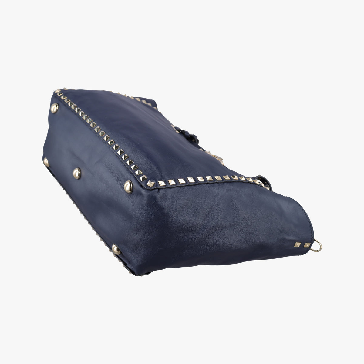 Pre-owned Valentino Rockstud Blue Leather  shoulderbag | stylenewstar