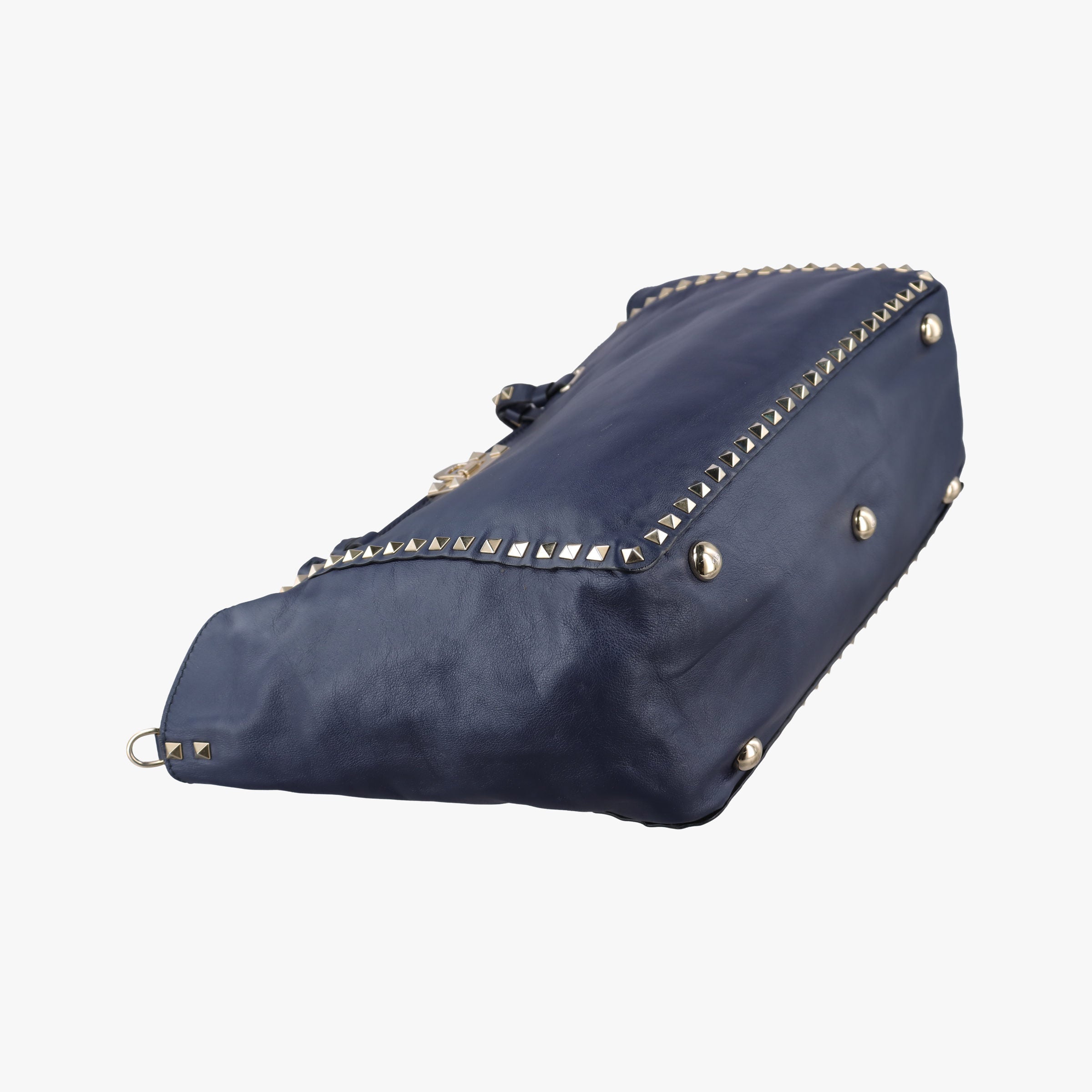 Pre-owned Valentino Rockstud Blue Leather  shoulderbag | stylenewstar
