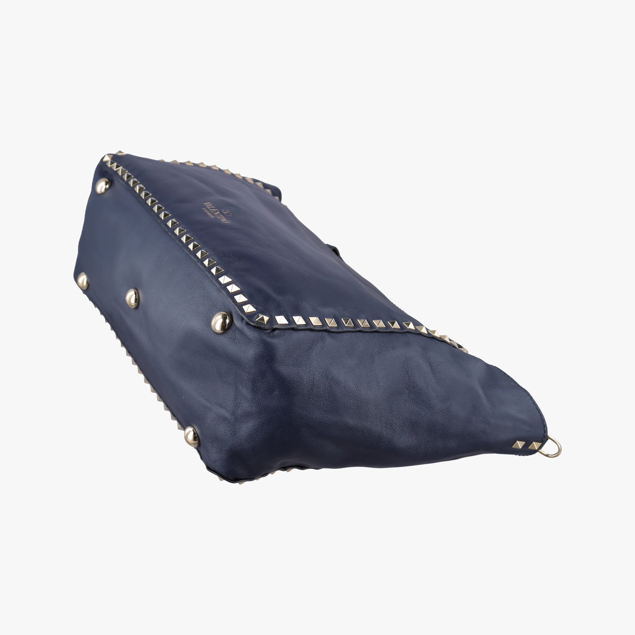 Pre-owned Valentino Rockstud Blue Leather  shoulderbag | stylenewstar