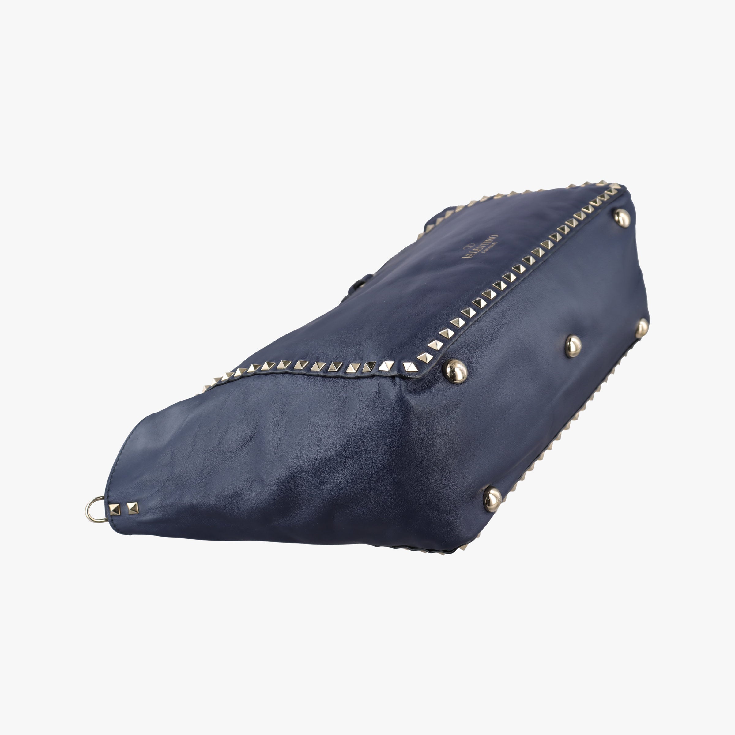 Pre-owned Valentino Rockstud Blue Leather  shoulderbag | stylenewstar