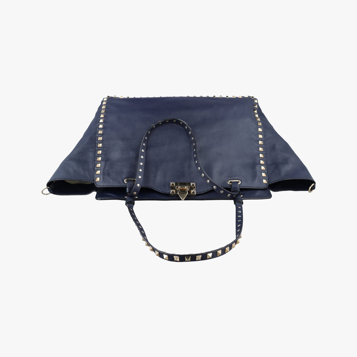 Pre-owned Valentino Rockstud Blue Leather  shoulderbag | stylenewstar