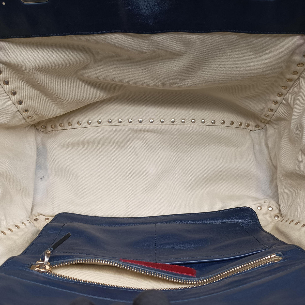 Pre-owned Valentino Rockstud Blue Leather  shoulderbag | stylenewstar