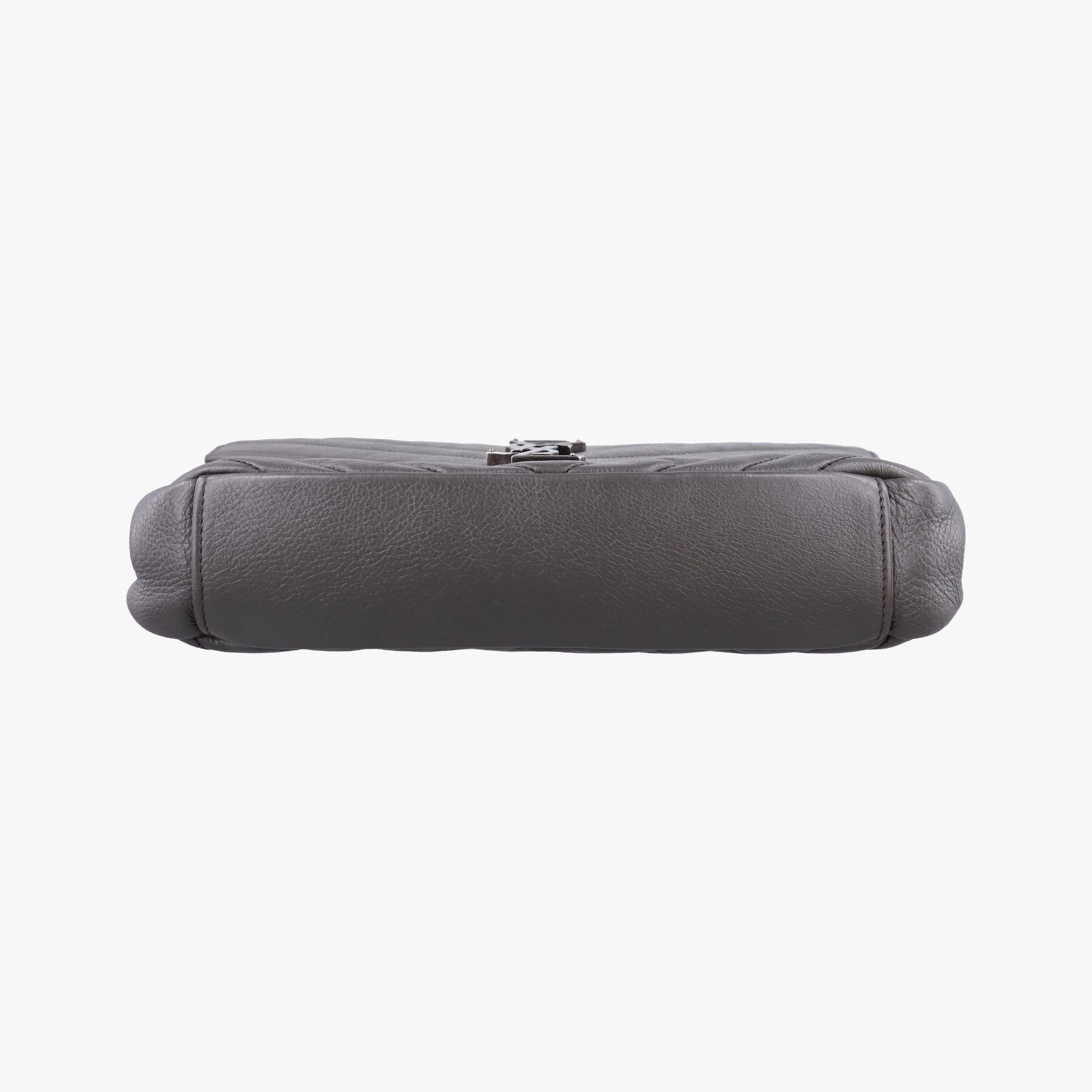 Pre-owned Yves Saint Laurent COLLEGE Grey Leather 428056 shoulderbag | stylenewstar