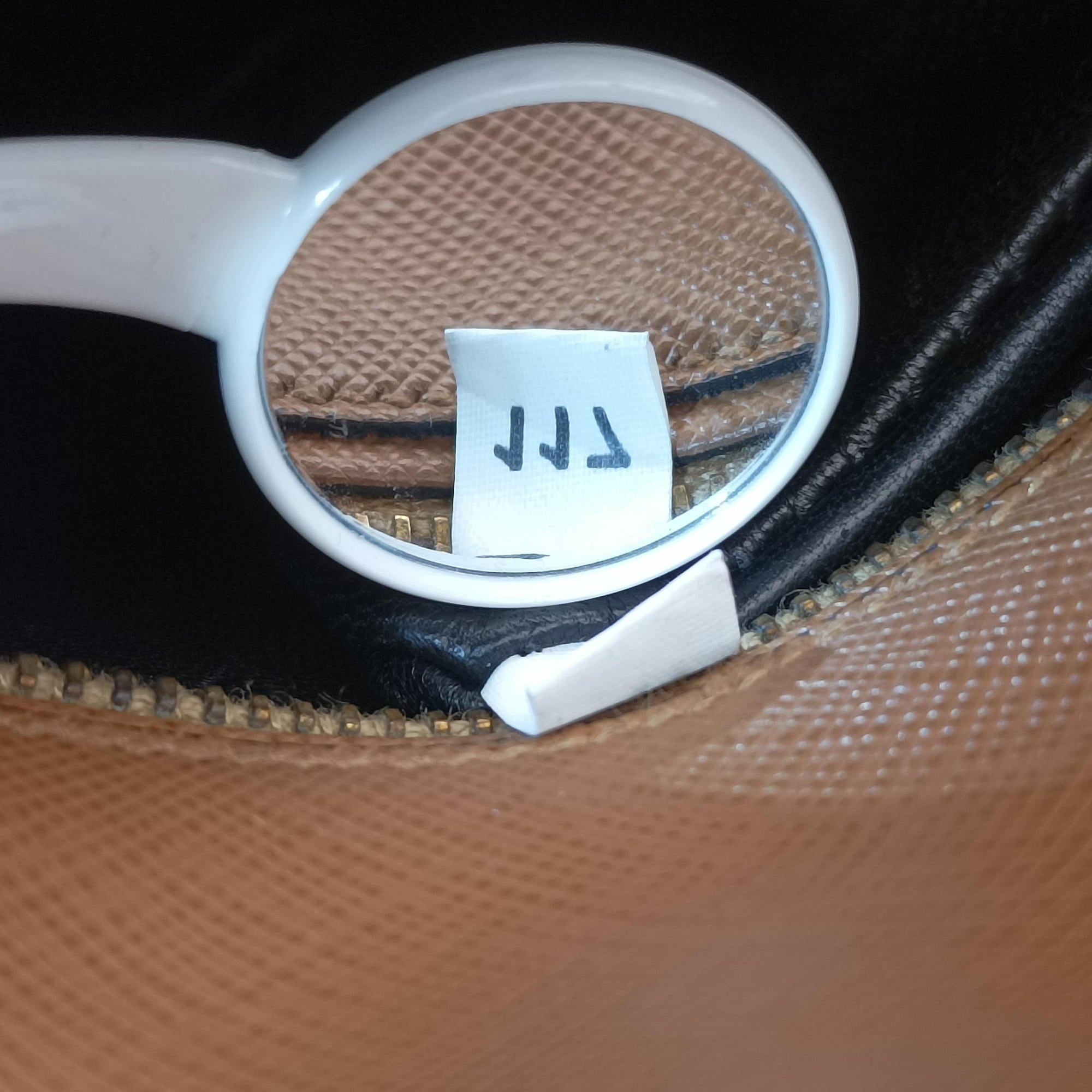 Pre-owned Prada Bicolor Box Brown×White Saffiano Leather  shoulderbag | stylenewstar
